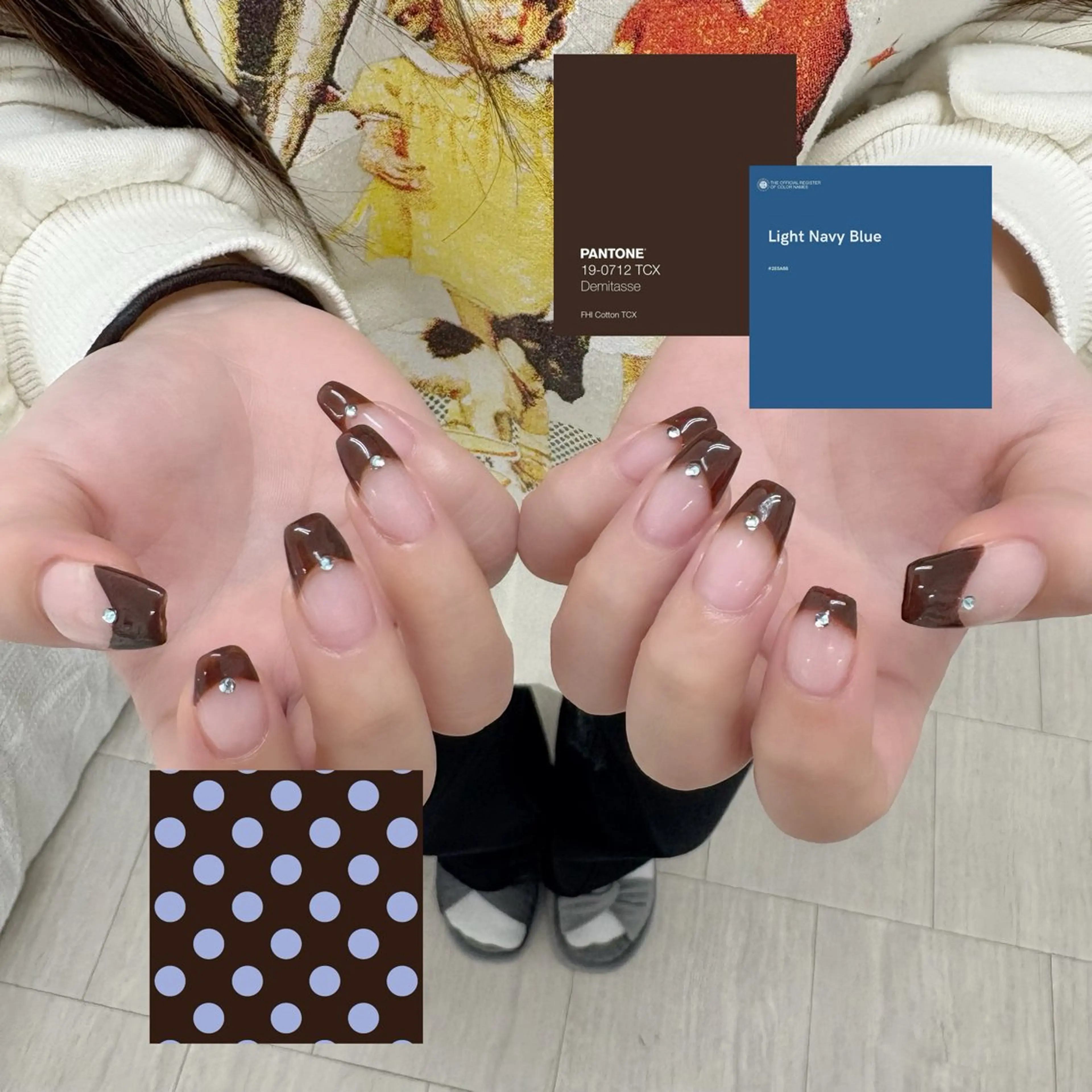 ネイル ブラウン ハンドネイル Rire eye + beauty 【リールアイプラスビューティー】所属・Rire miuのネイルデザイン