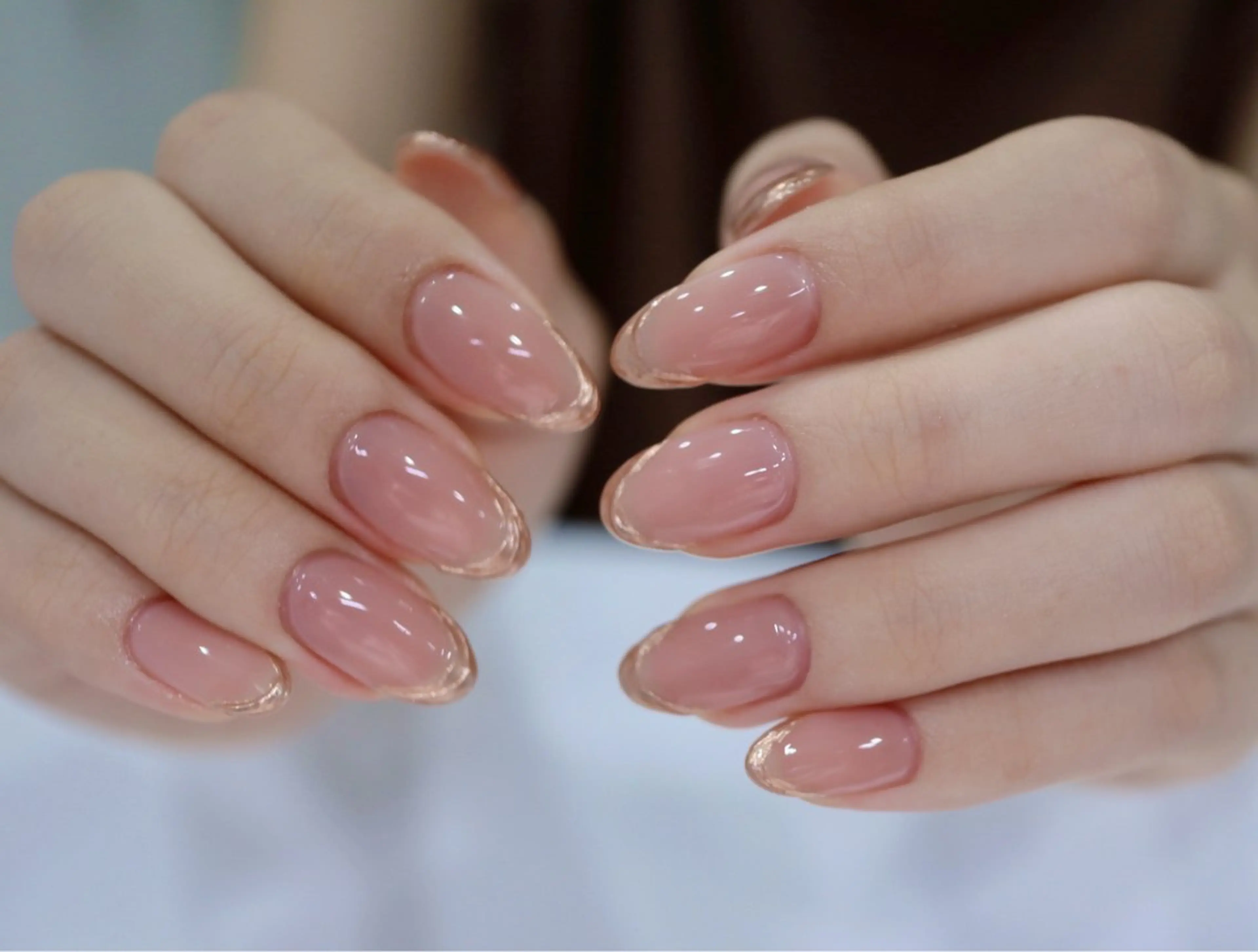 ネイル フレンチネイル ミラーネイル Kaka Nailsのネイルデザイン