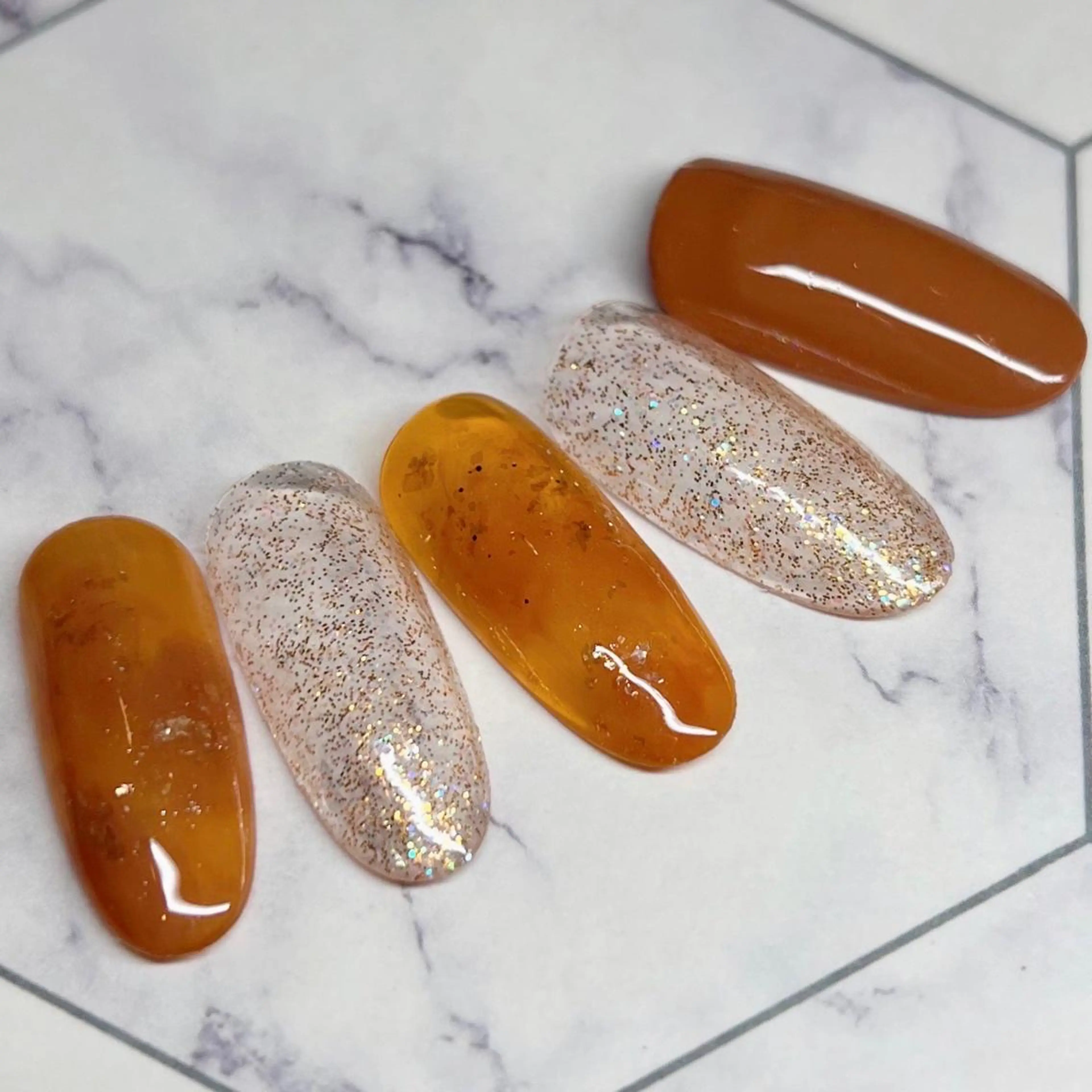 ネイル べっ甲ネイル Ron's nail 笹岡のネイルデザイン