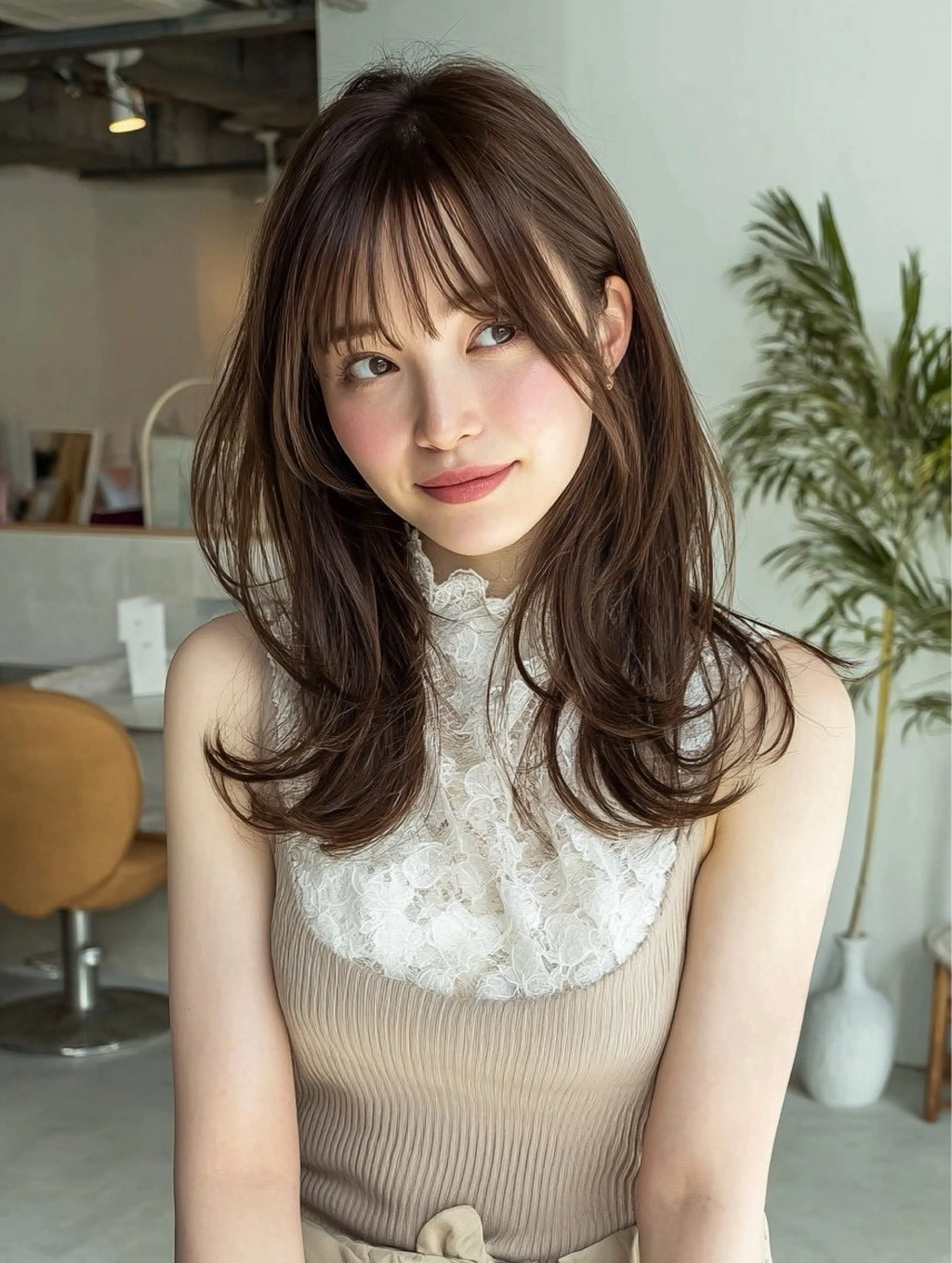 セミロング カラー カット ヘアカラー 似合わせ美髪ヘア✨ 天王寺．阿倍野🌈のヘアスタイル
