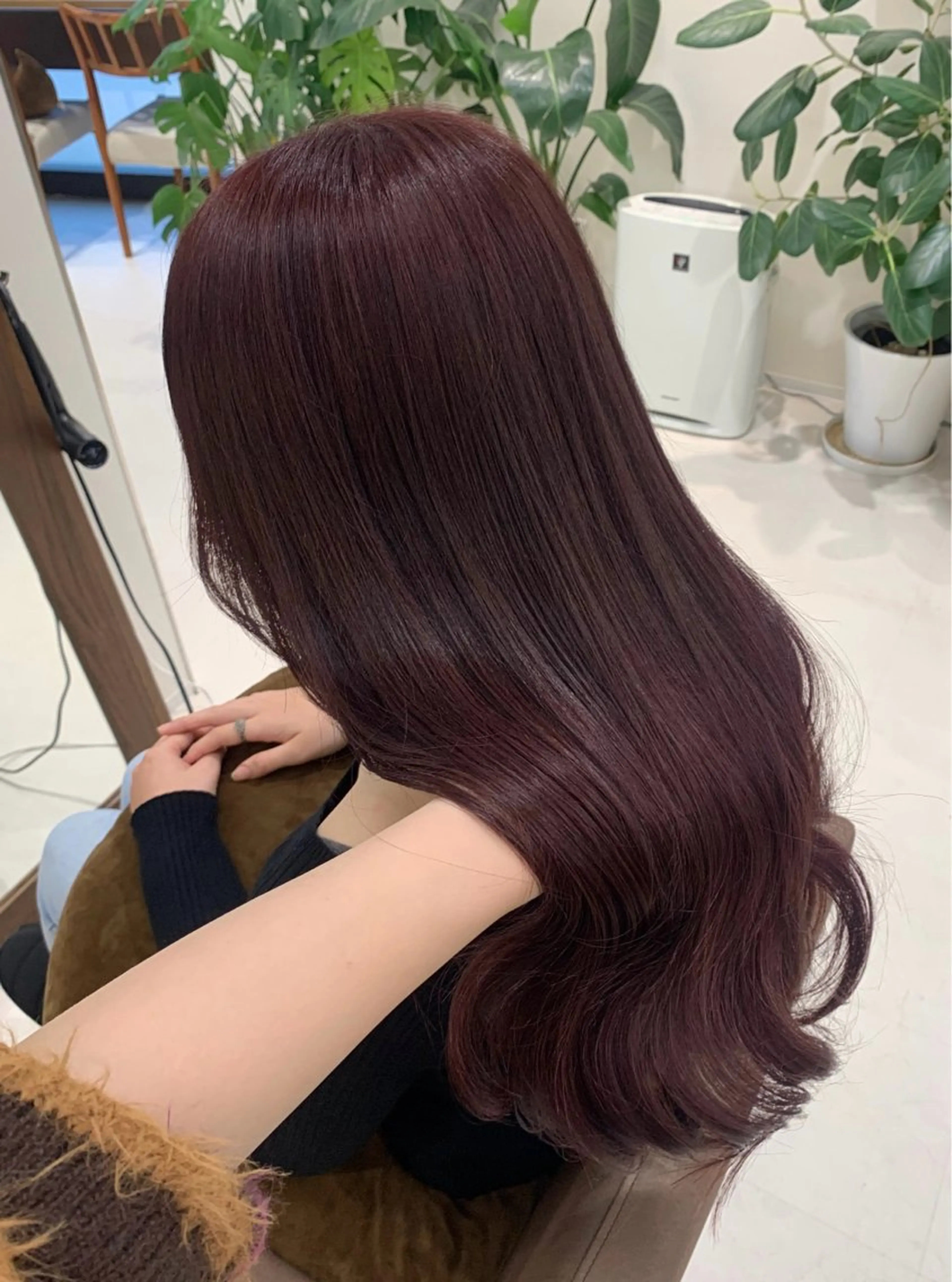 ロング カラー ラベンダーカラー 暖色カラー /ヘアアレンジ/花鈴のヘアスタイル