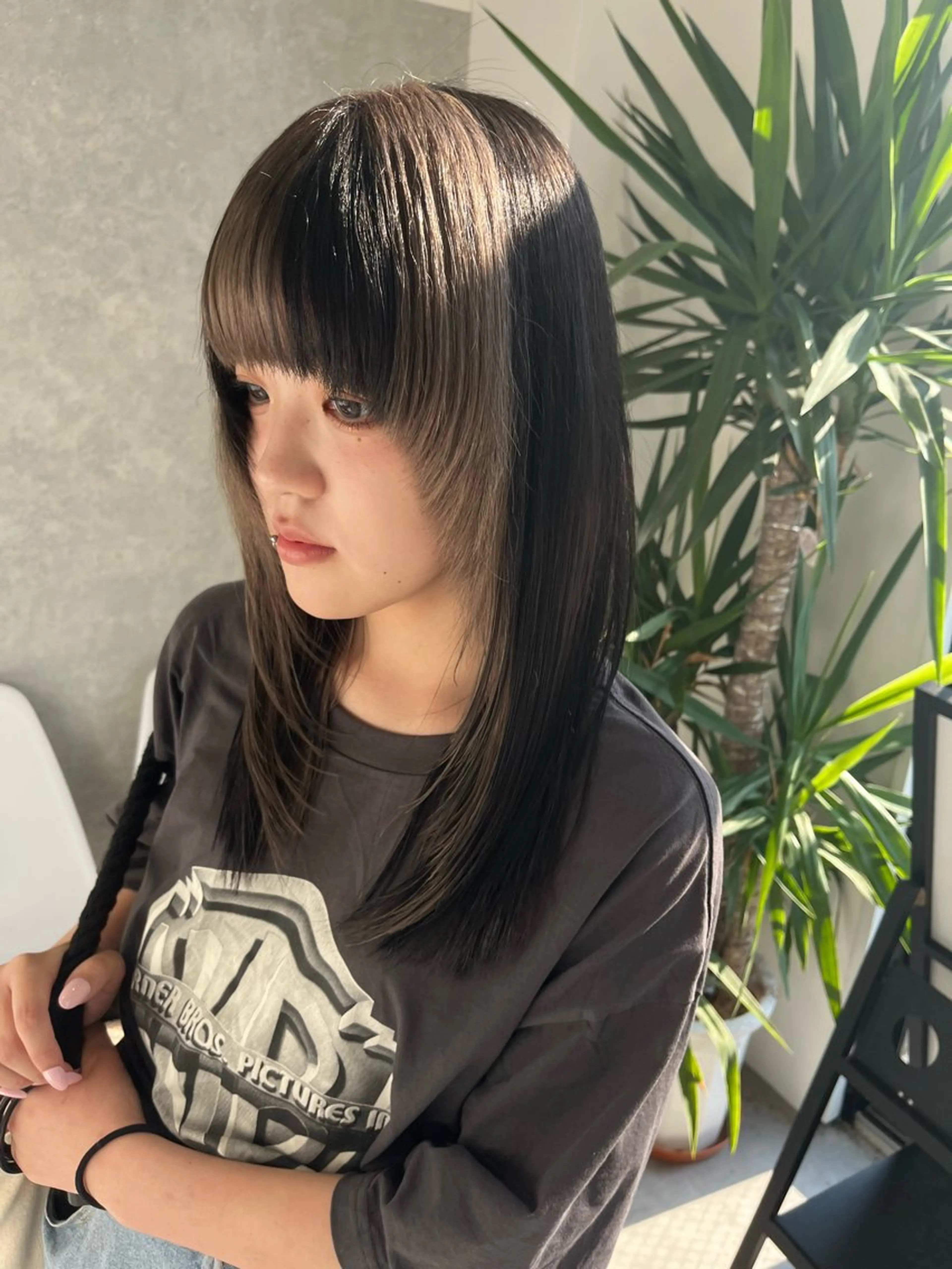 セミロング カラー hiyori 【ﾌﾗﾐｭｰﾑ高崎】のヘアスタイル