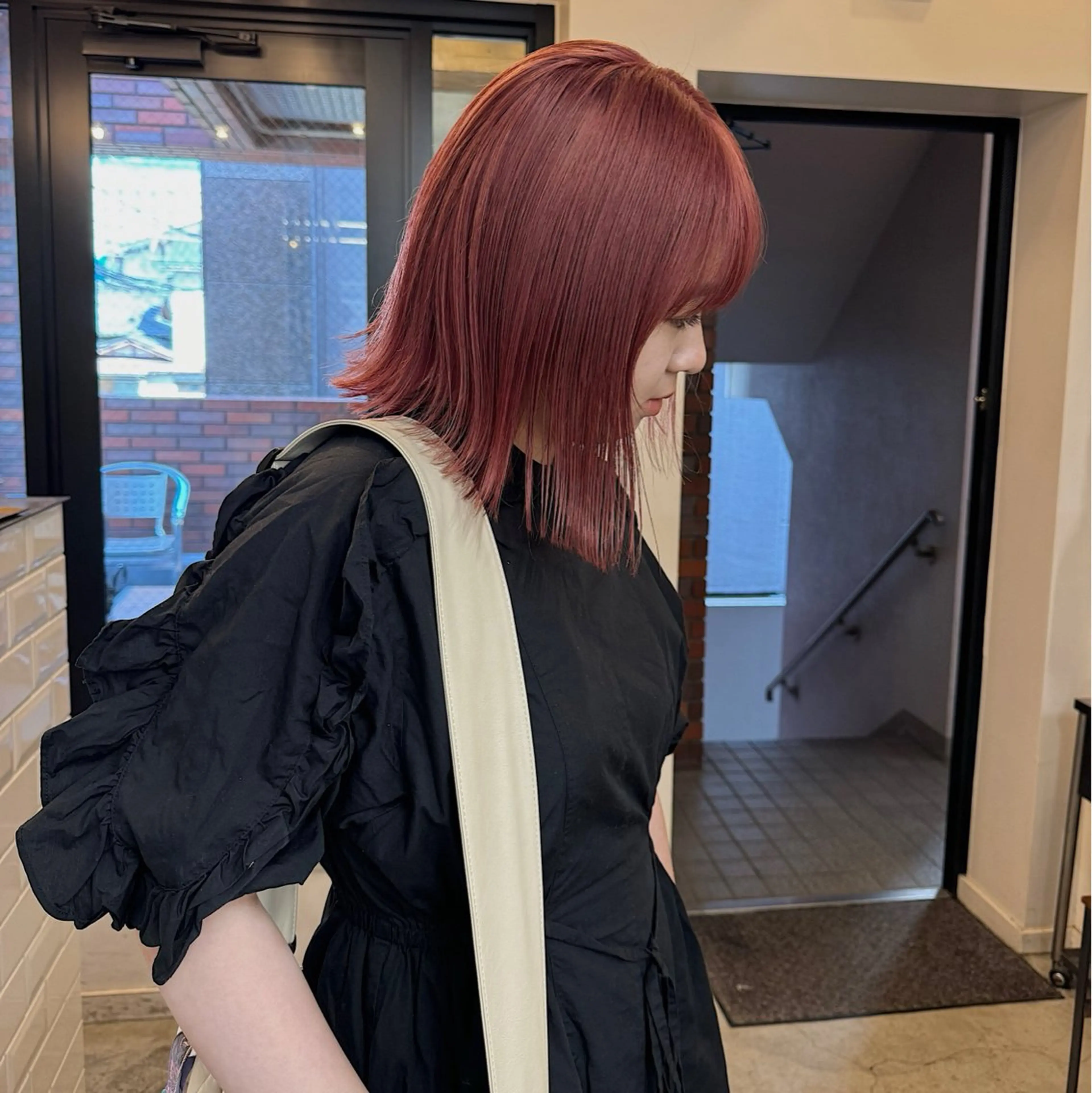 ミディアム カラー ヘアアレンジ ブリーチ ピンクカラー カット ヘアカラー 🌐サトウ リョウ🌐のその他イメージ