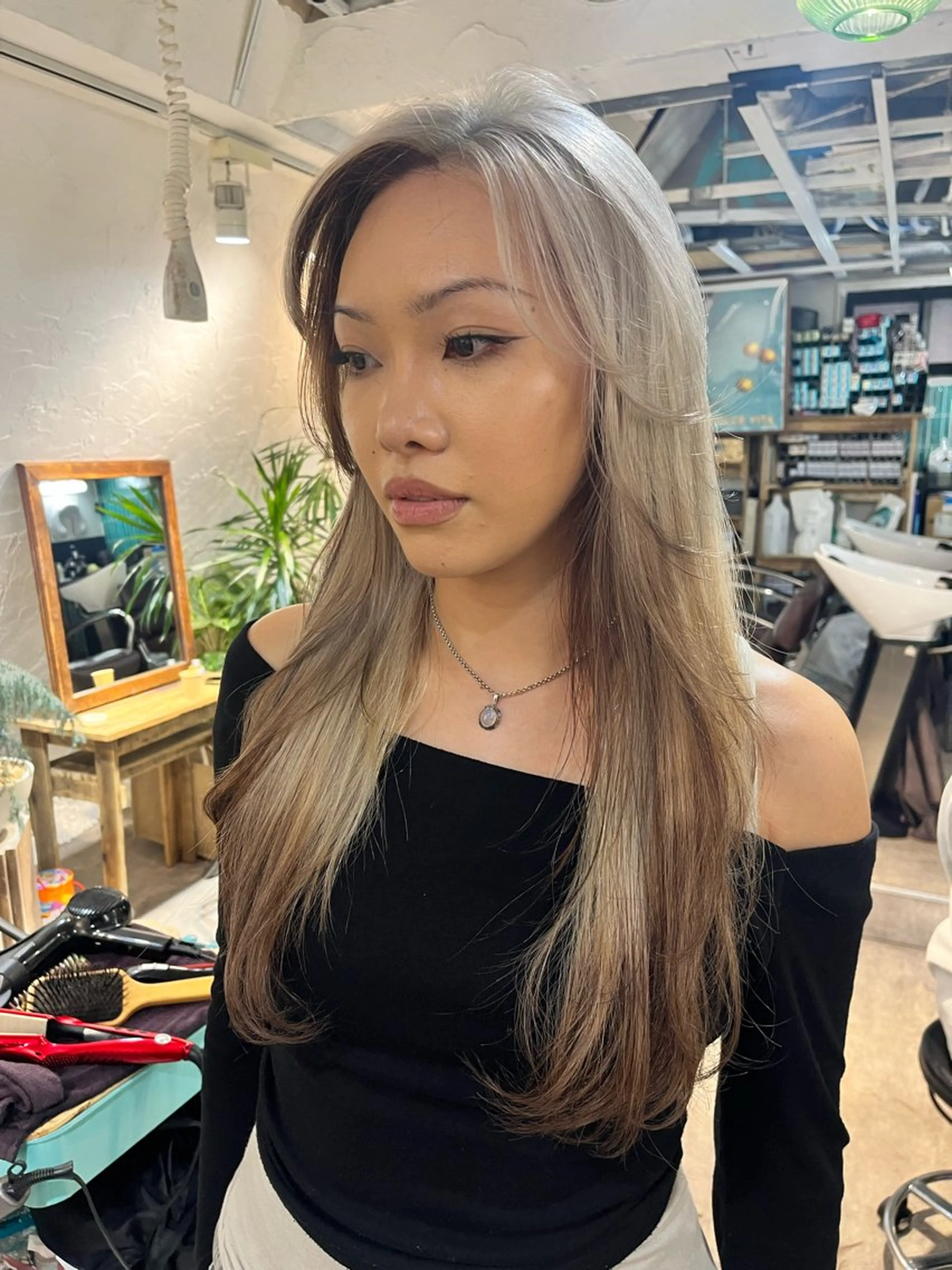 ロング カラー ヘアカラー トリートメント 新宿/髪質改善 艶カラー👶Renaのヘアスタイル