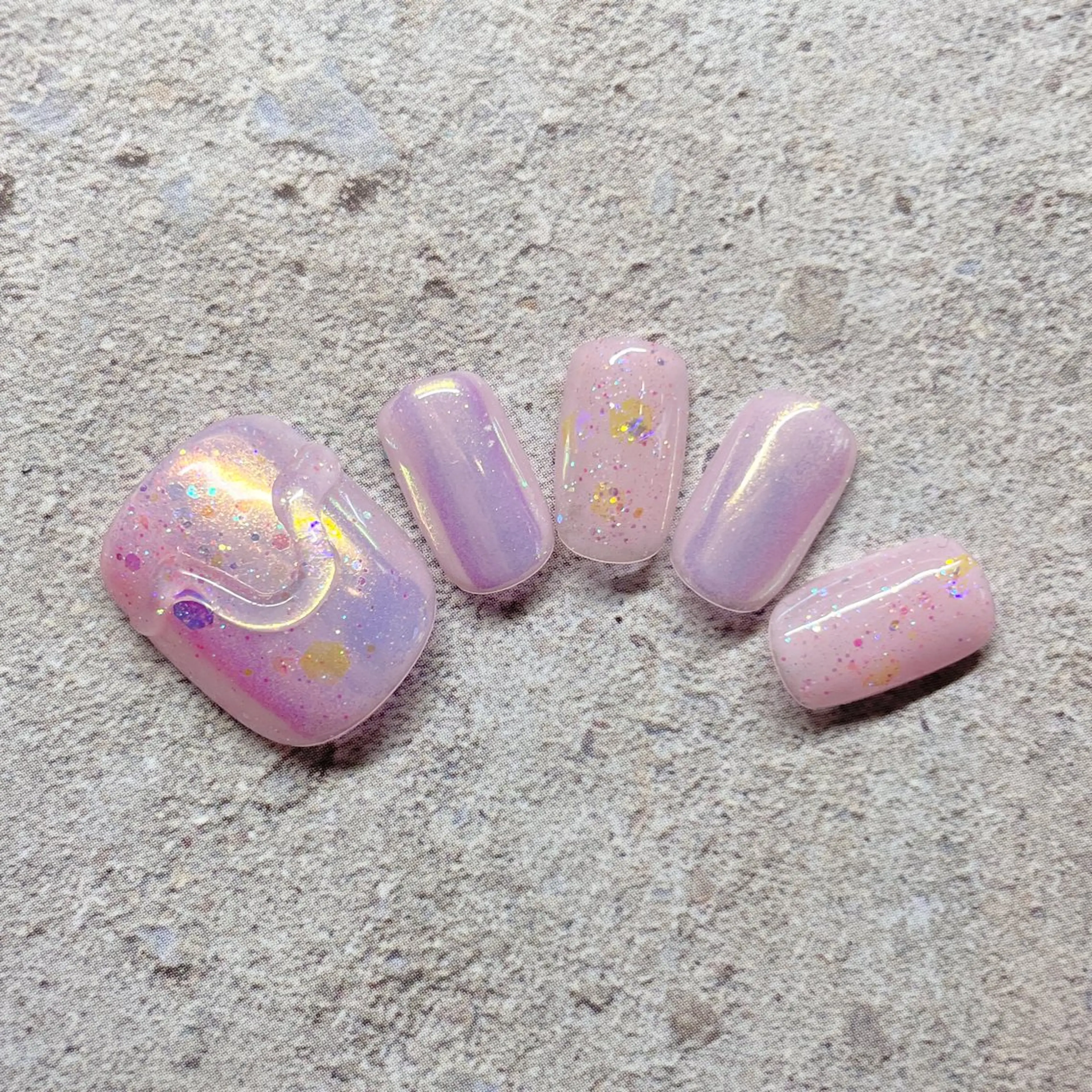 フットネイル👣マンスリーアート(オフなし❌)の写真