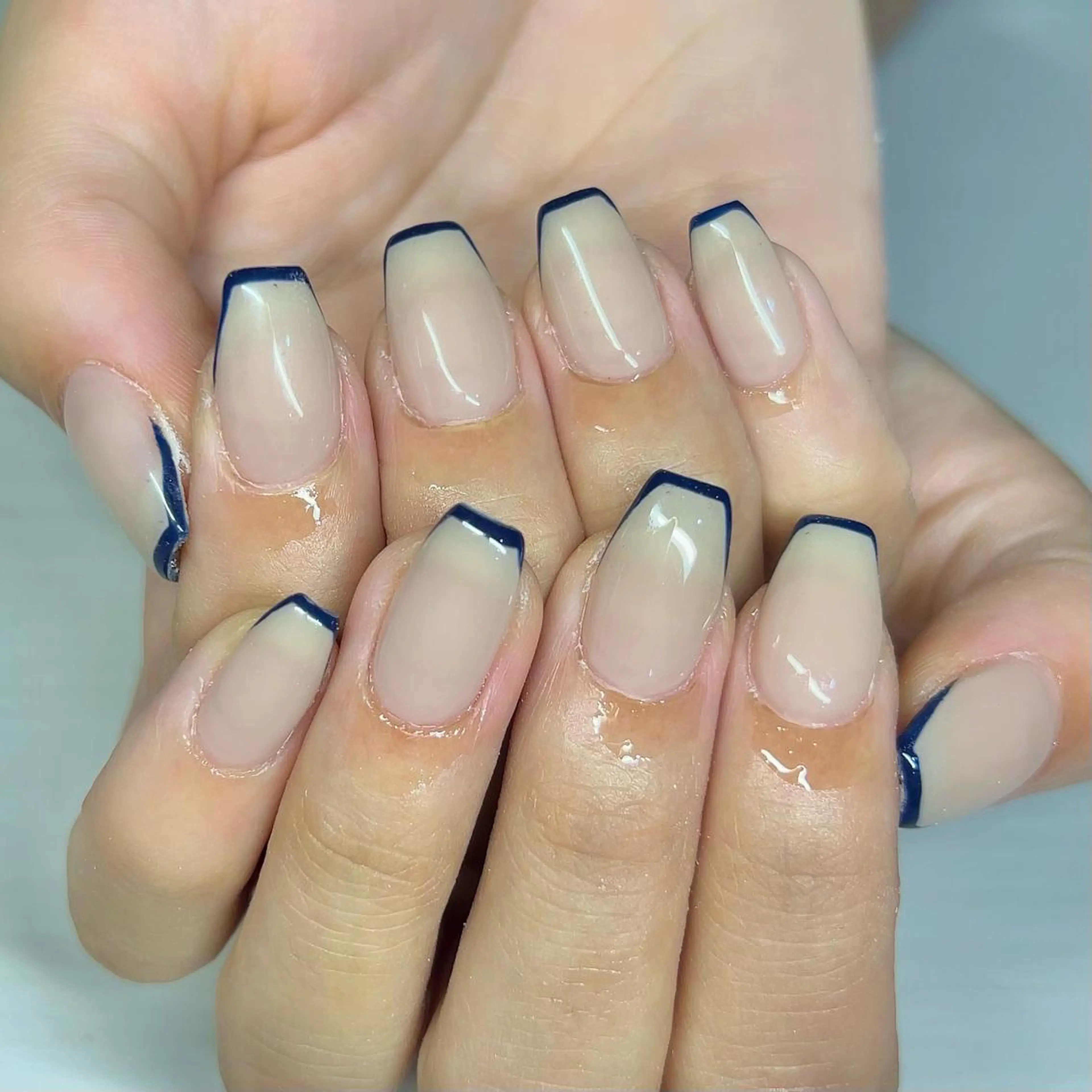 ネイル フレンチネイル ハンドネイル 【Yappy🌈】 💖P-tanaのネイルデザイン