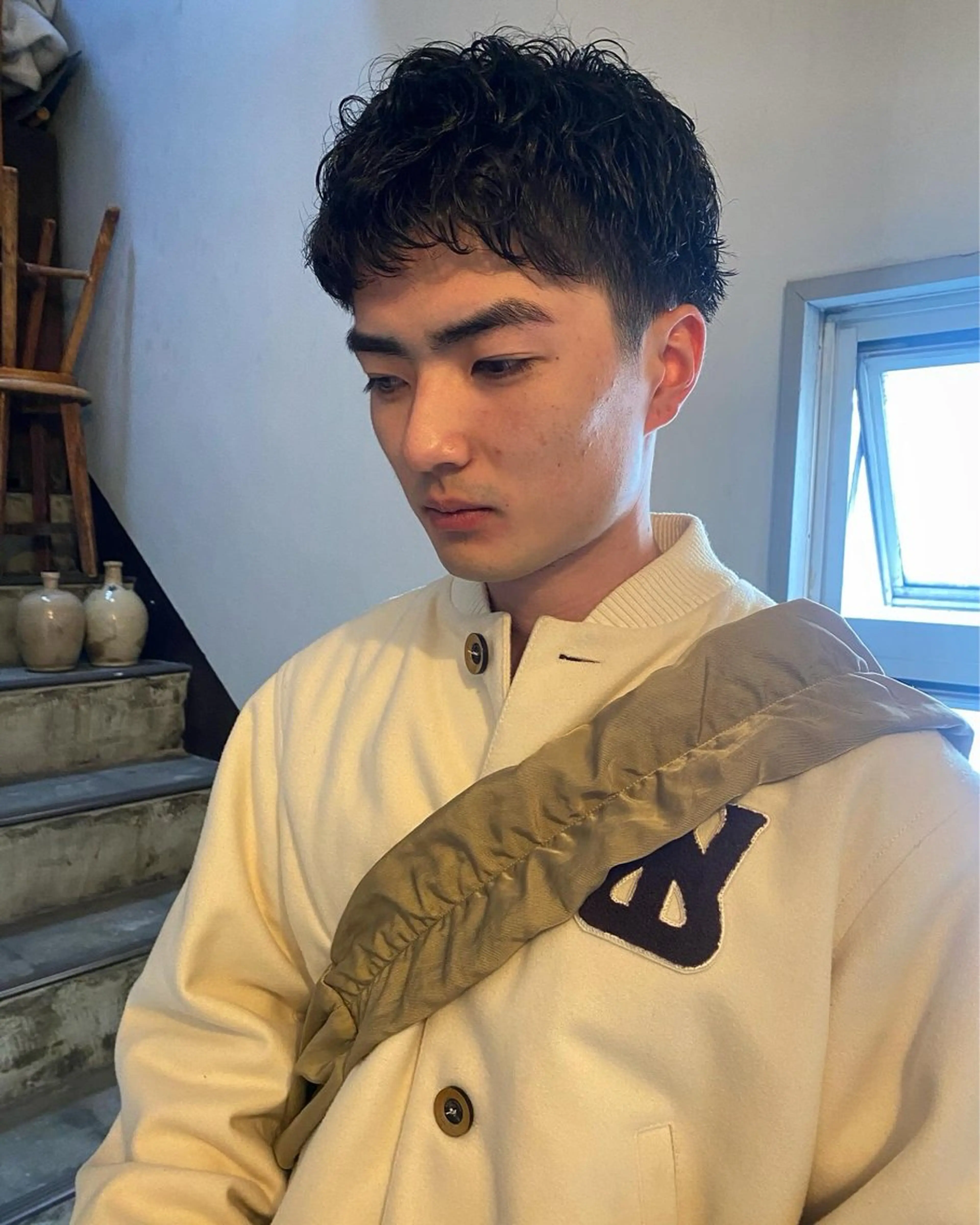 ショート パーマ メンズ 今泉 颯太/room3のヘアスタイル