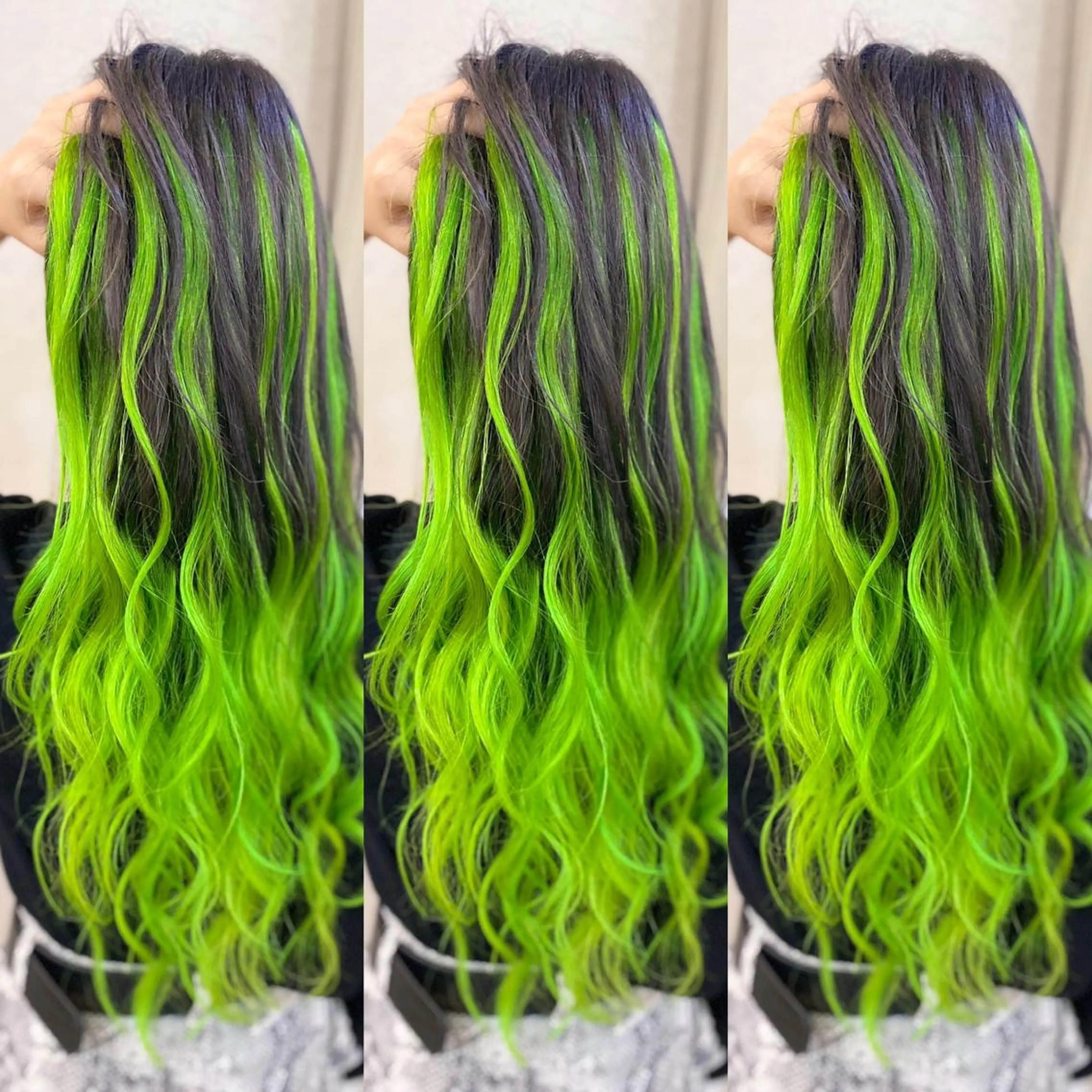 ロング カラー ダークグレー ダークグレージュ グレージュ イエローカラー エクステ 最高峰の技術力☆ 樋口健人のヘアスタイル