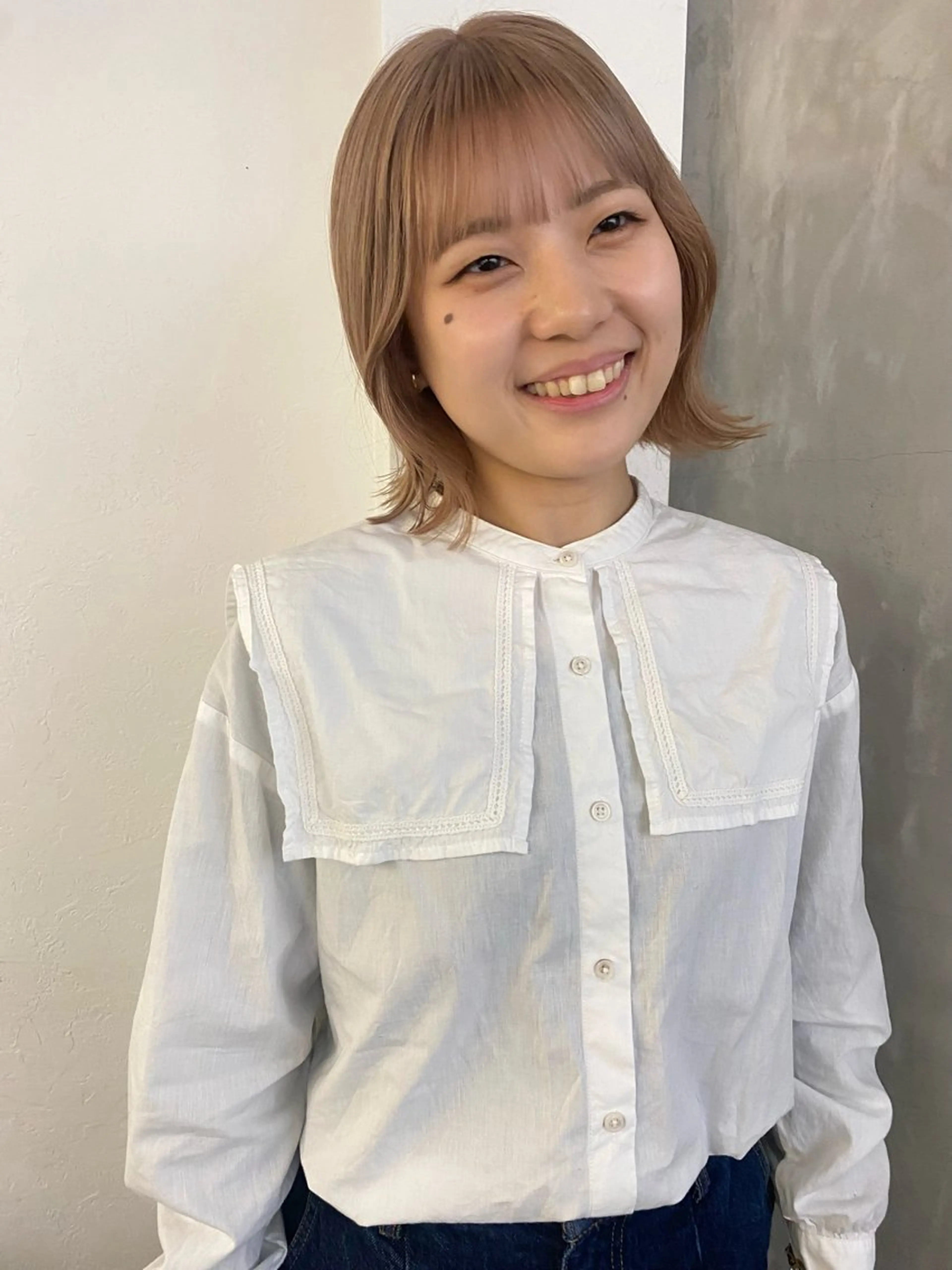 ショート カラー カット ヘアカラー トリートメント 森貴裕/ベージュ/ パーマ/オリーブのヘアスタイル