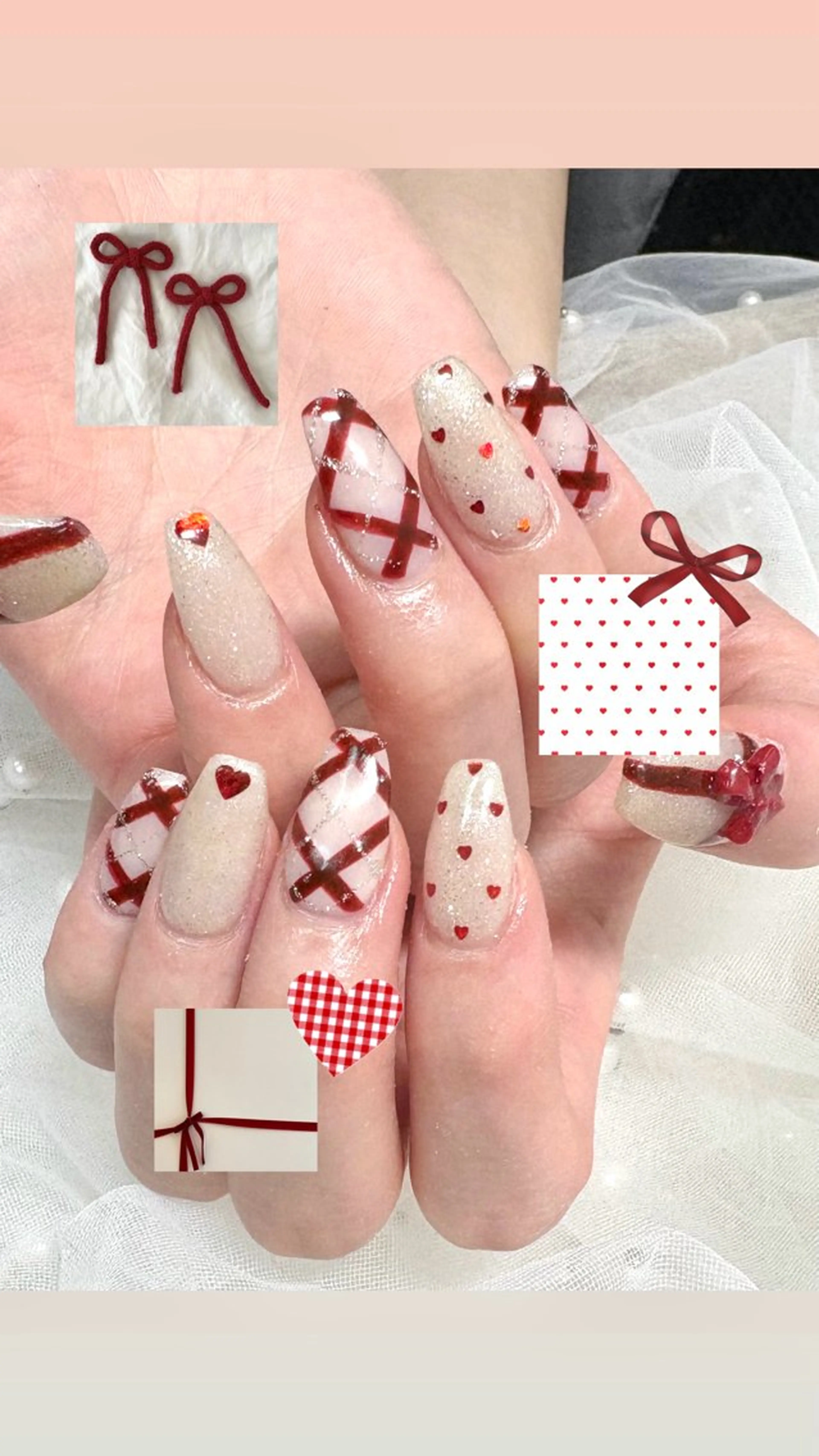 ネイル アートネイル ドット ハート 持ち込み ホワイト ハンドネイル フットネイル Nailsalon mui.所属・中家 亜紗子のネイルデザイン