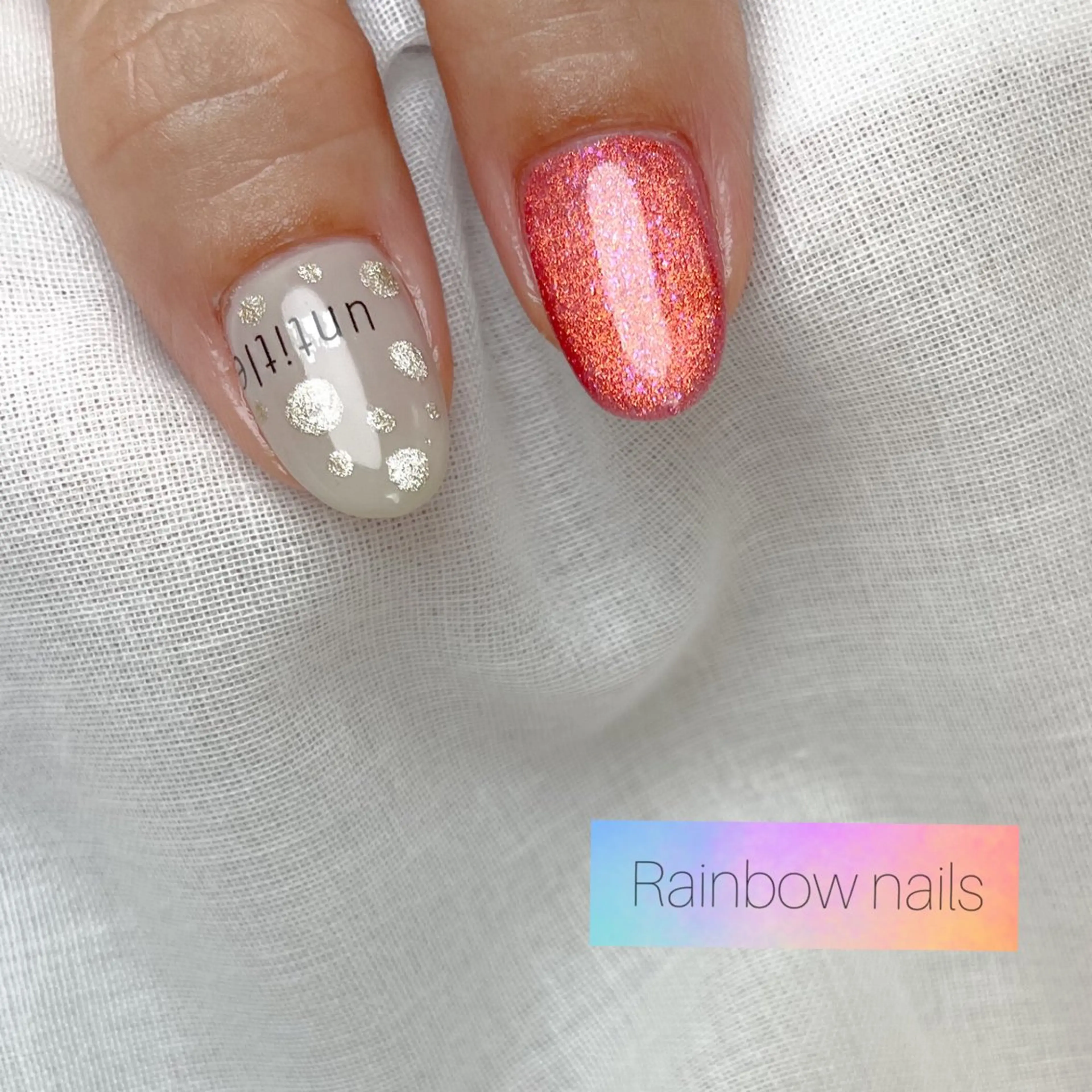 ネイル Rainbow nailsくろちゃんのネイルデザイン