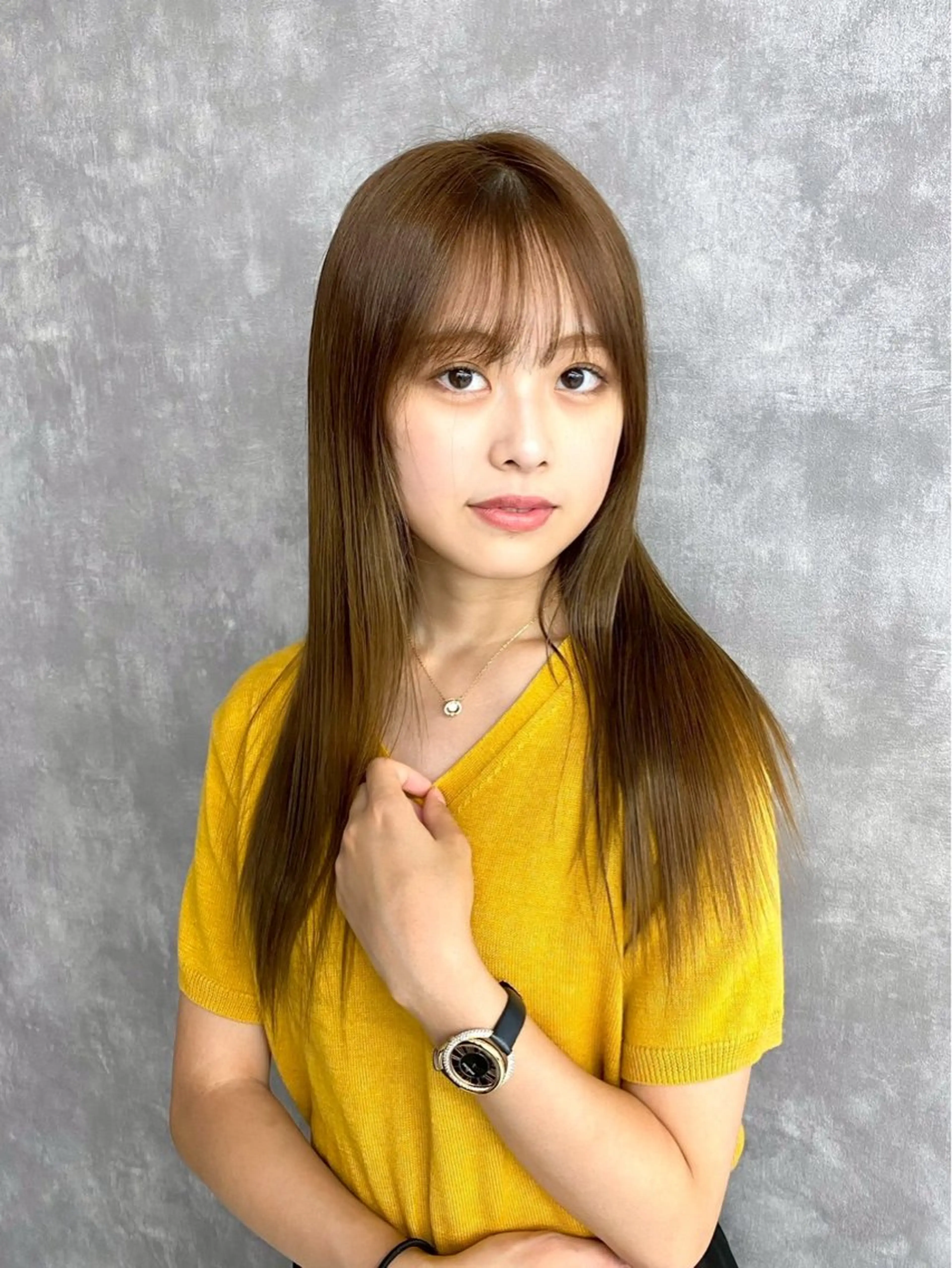 ロング カラー 透明感カラー艶カラー 暖色カラーshionのヘアスタイル