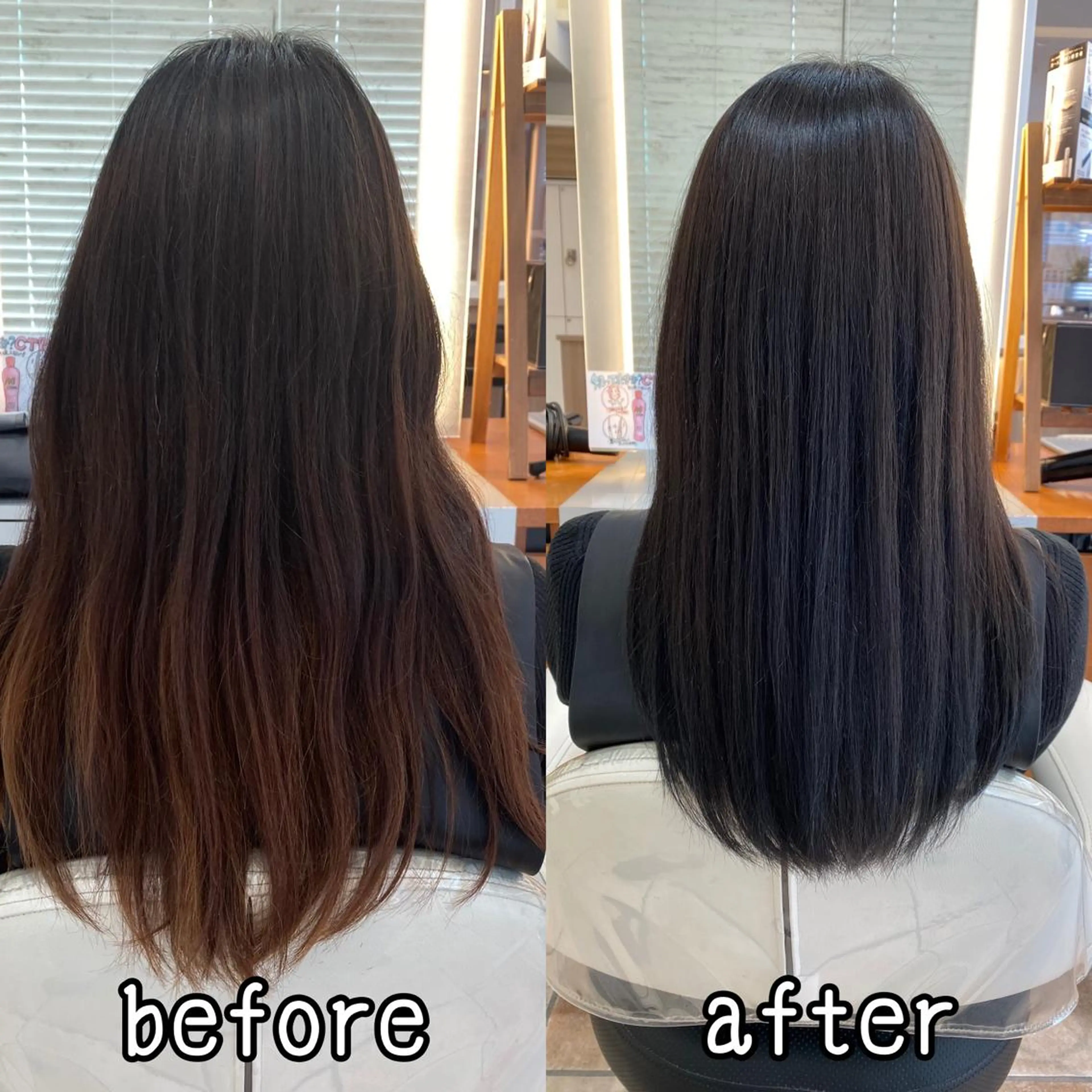 セミロング カラー ブリーチ 縮毛矯正職人/艶髪 ✨️村上 渉のヘアスタイル