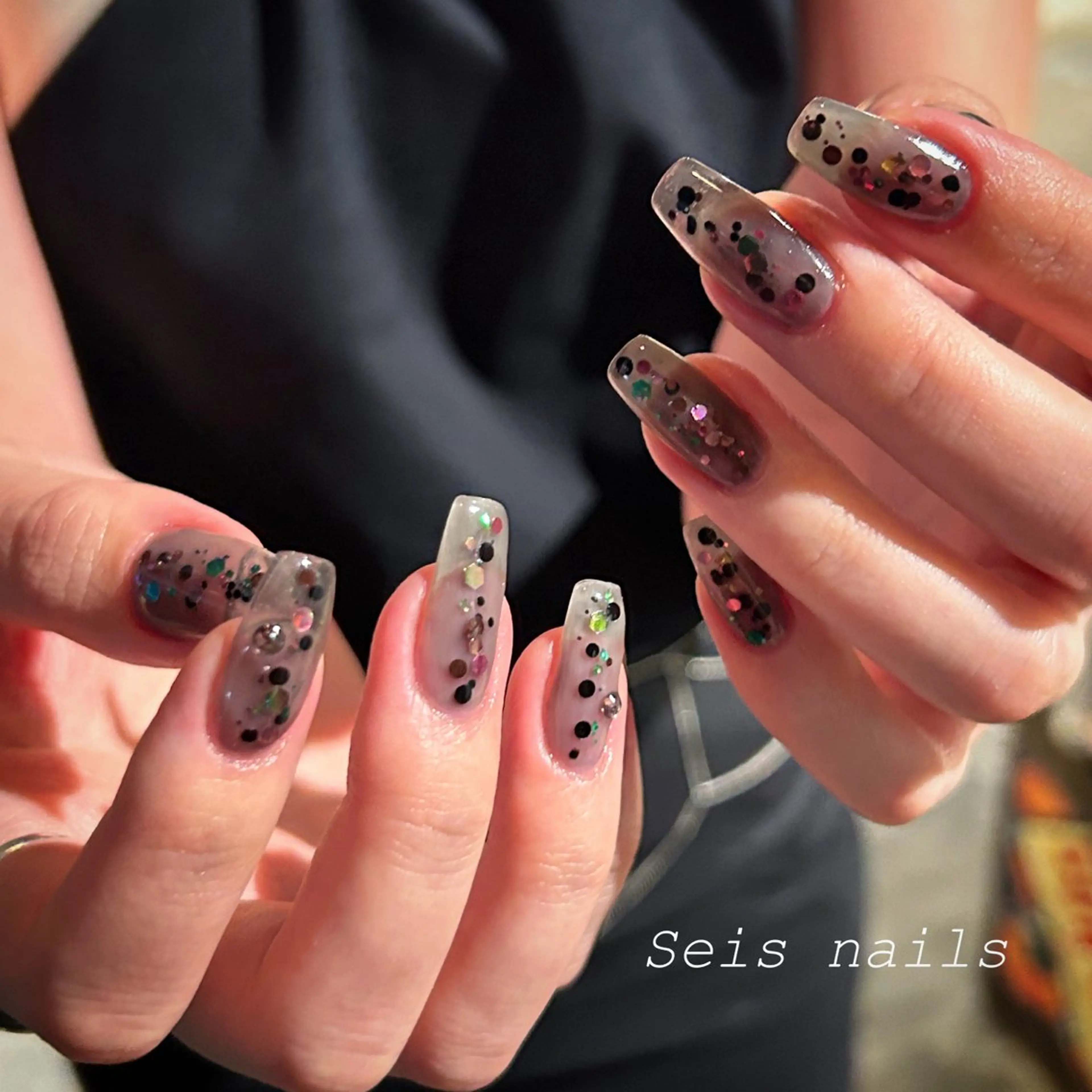 ネイル オーロラネイル 成人式 フットネイル マグネットネイル メンズネイル Seis Shihoのネイルデザイン