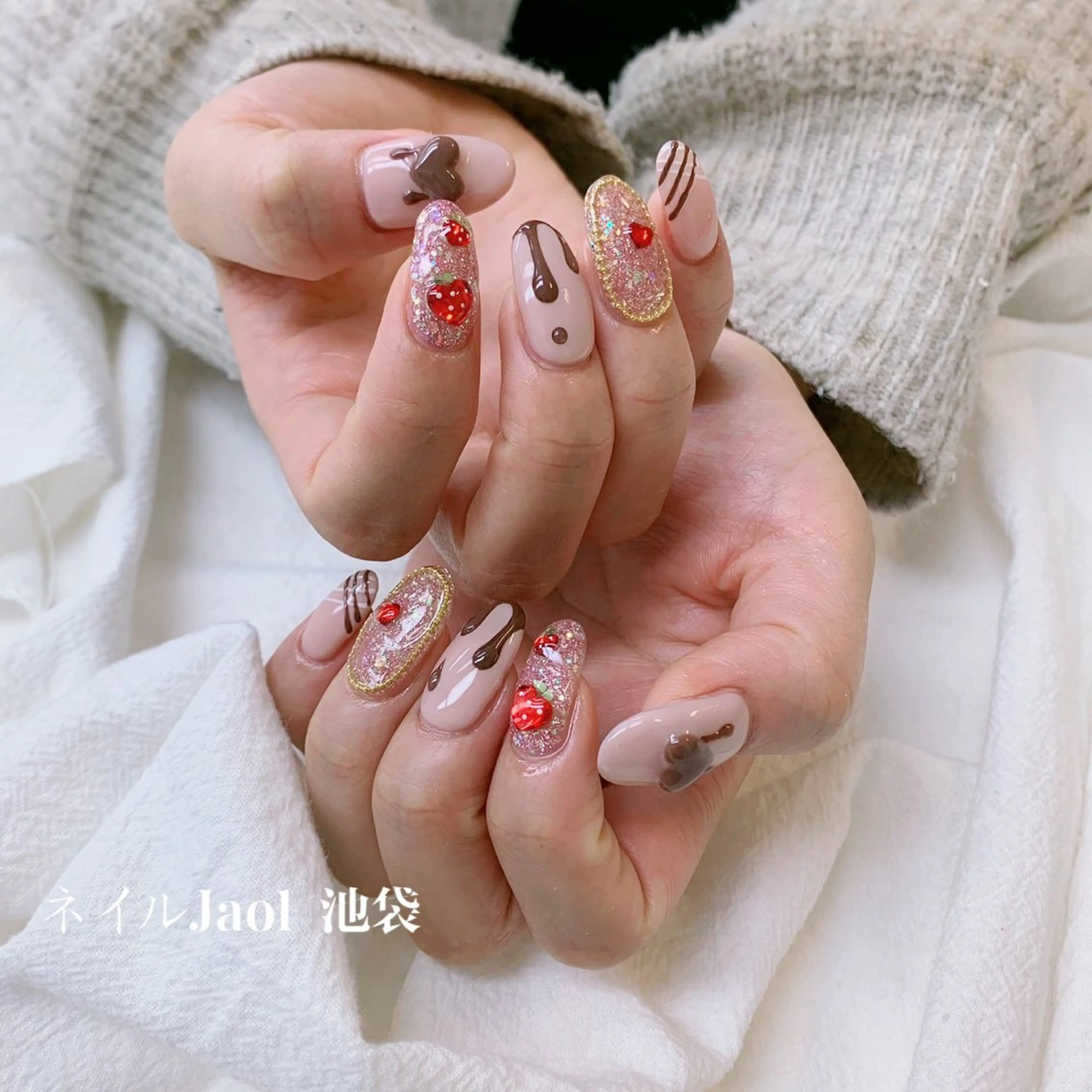 セミロング ハンドネイル nail jaol池袋店所属・ネイルJaol 池袋のネイルデザイン
