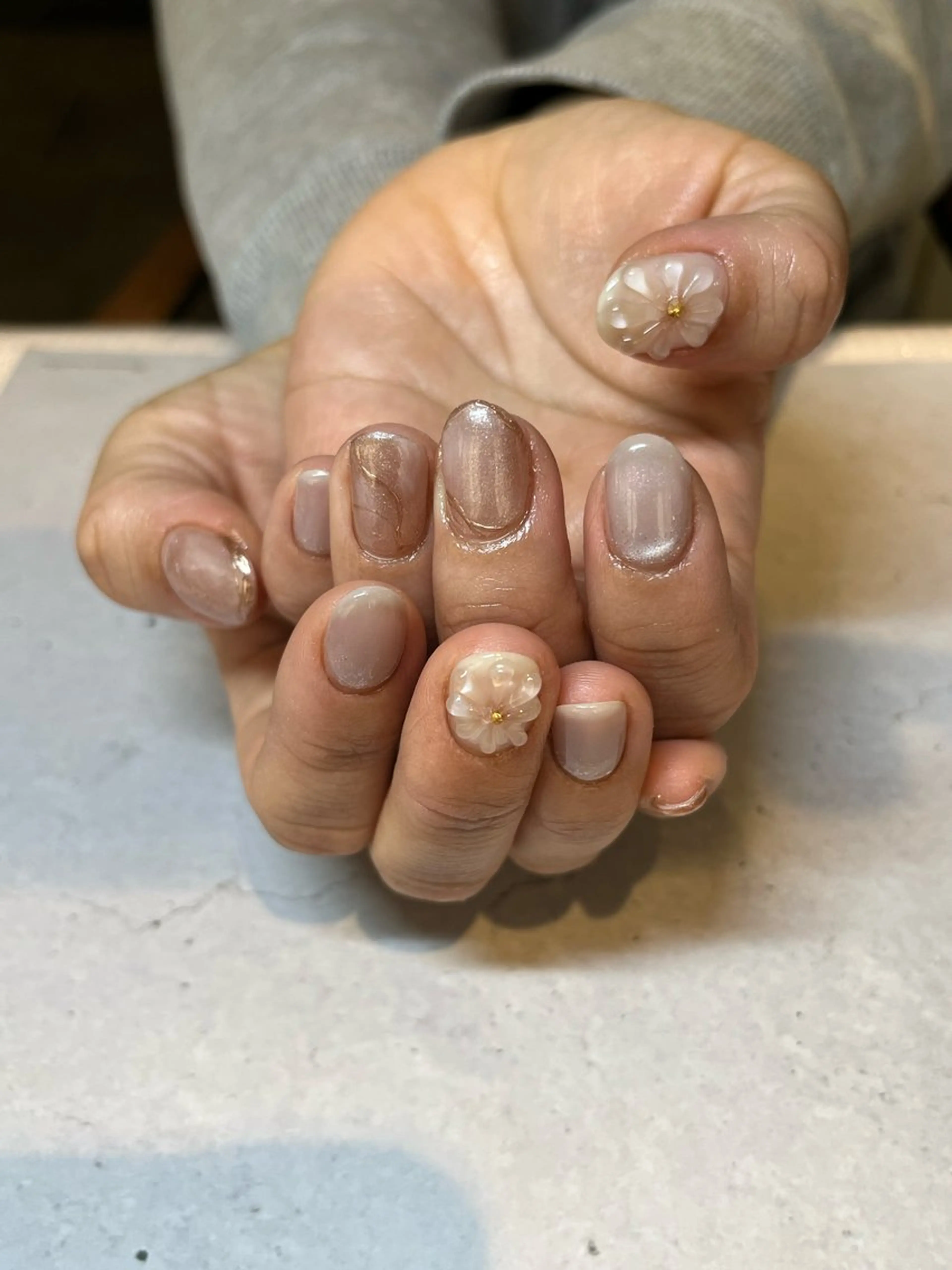ネイル フラワーネイル ぷっくりネイル Nagashima sanaのネイルデザイン