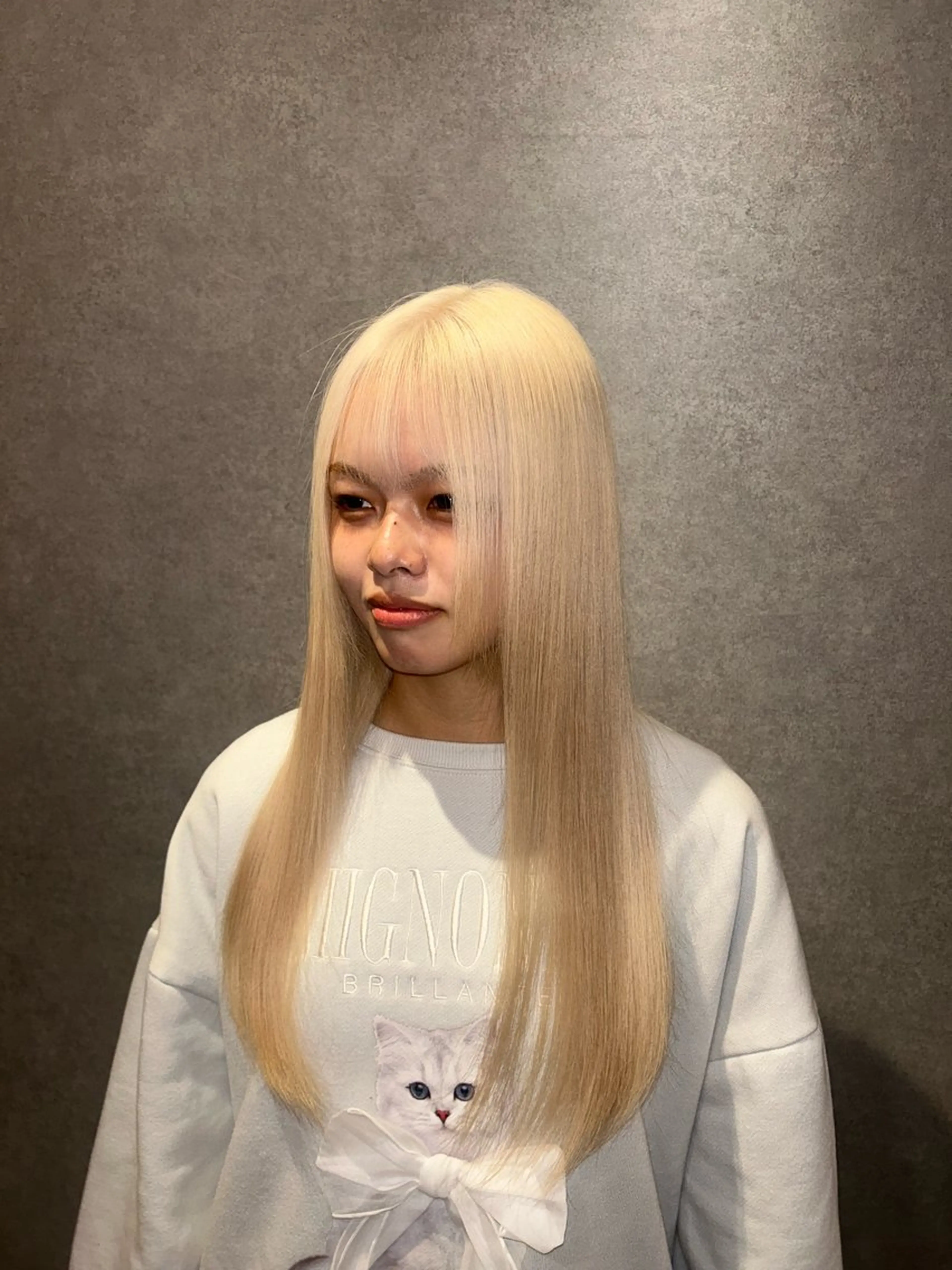 ロング ヘアカラー ケアブリーチ/透明感 /艶カラー/ふうとのヘアスタイル