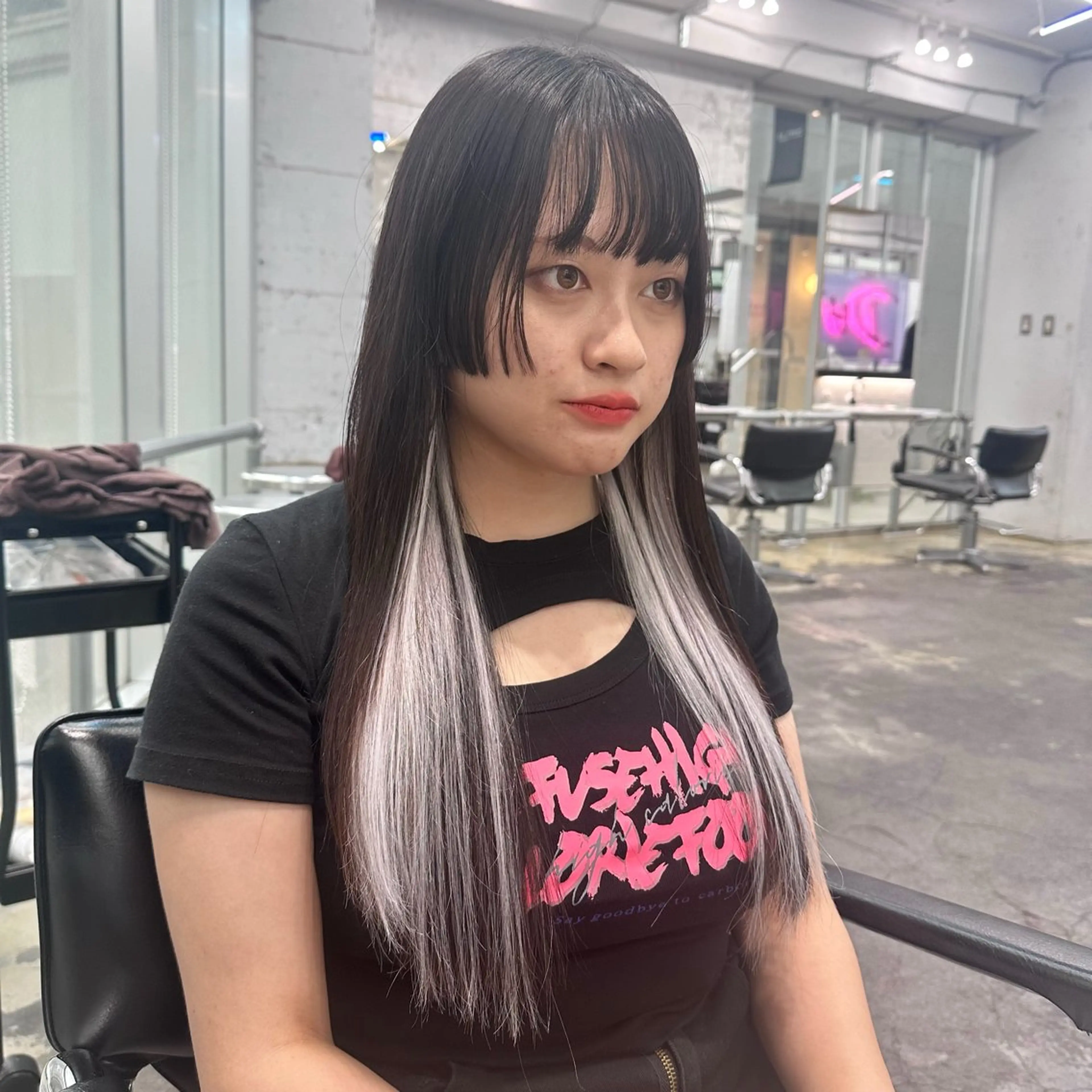 ロング カラー ヘアアレンジ インナーカラー エクステ 🥀モテ暖色× エクステ🥀あかりのヘアスタイル