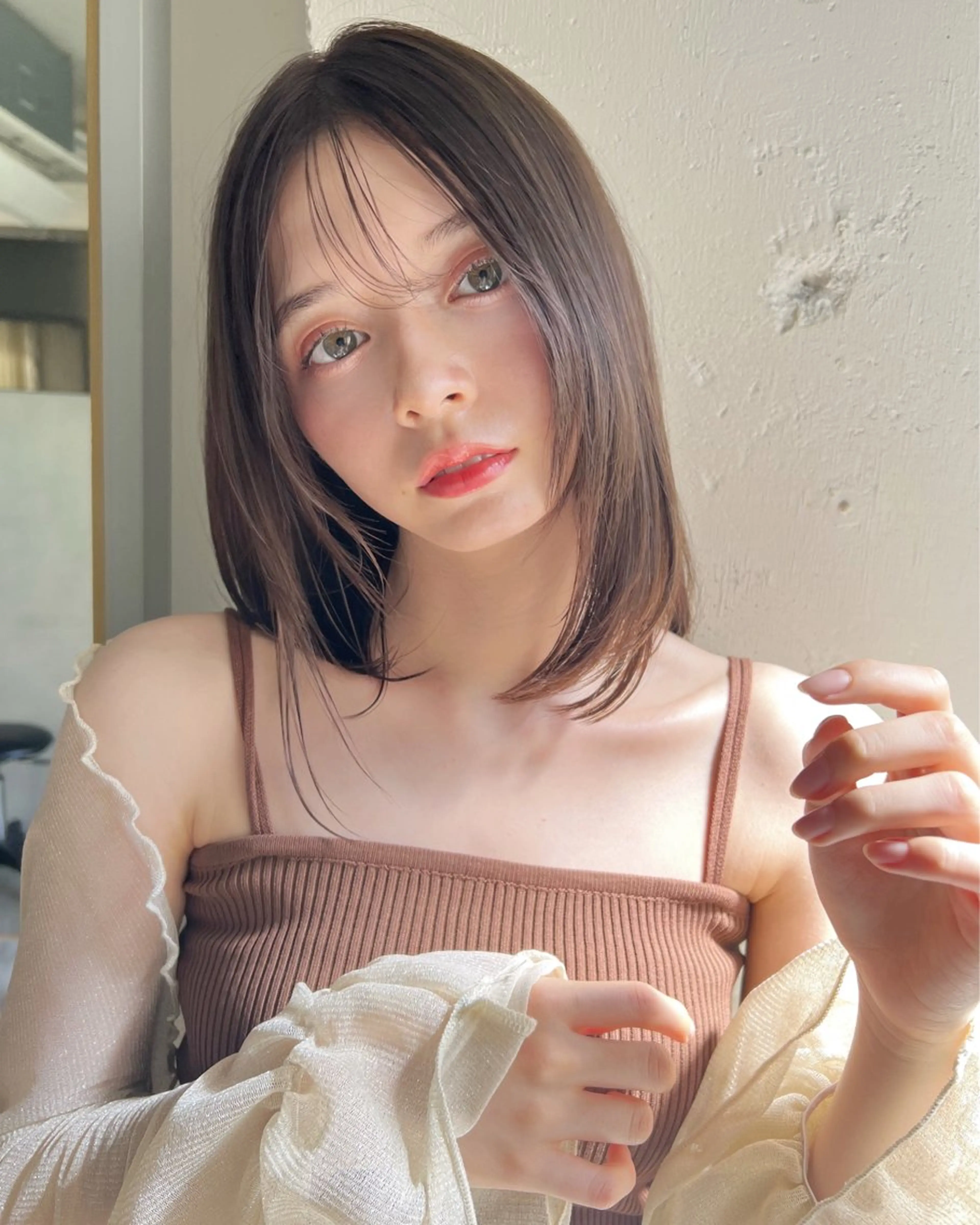 ミディアム カット ヘアカラー トリートメント 垢抜け🤍モテ髪🦋 可愛い似合わせのヘアスタイル