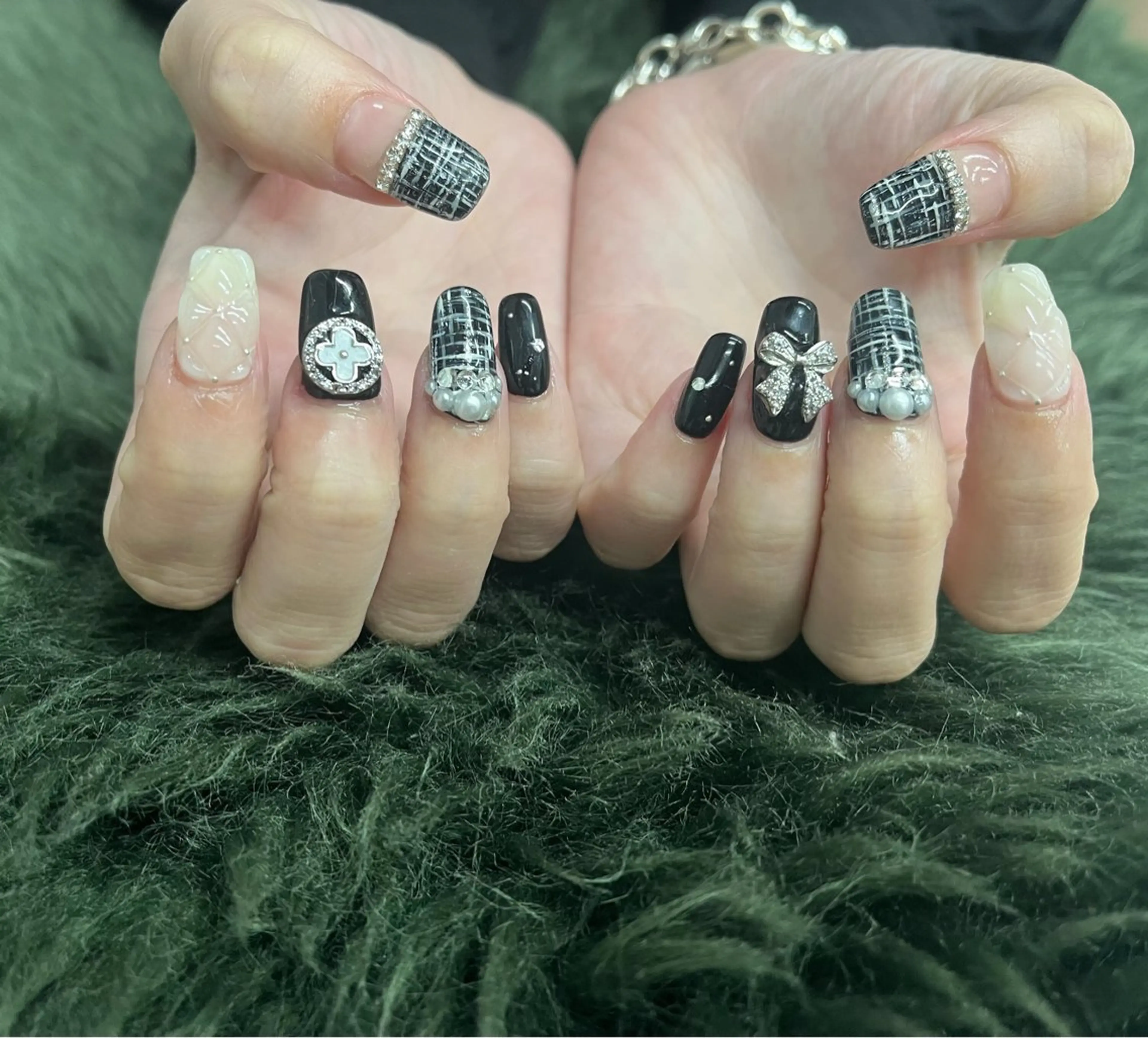 ネイル ツイードネイル 冬ネイル ハンドネイル Nail Salon agré所属・agré ネイルサロン　アグレのネイルデザイン