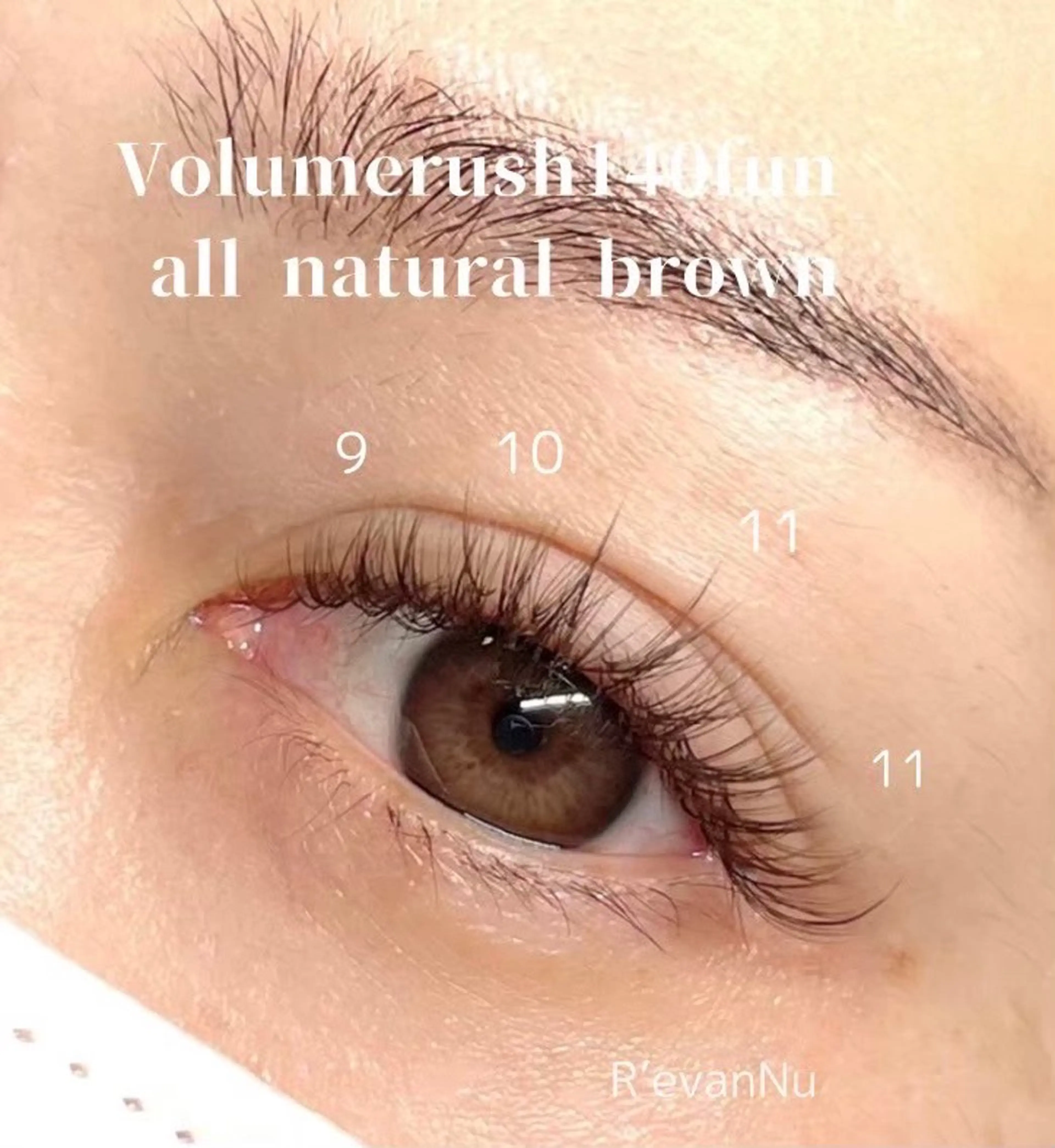 カラー ブラウンカラー ナチュラルブラウン R'evanNu所属・加藤 あゆみのマツエク・マツパデザイン