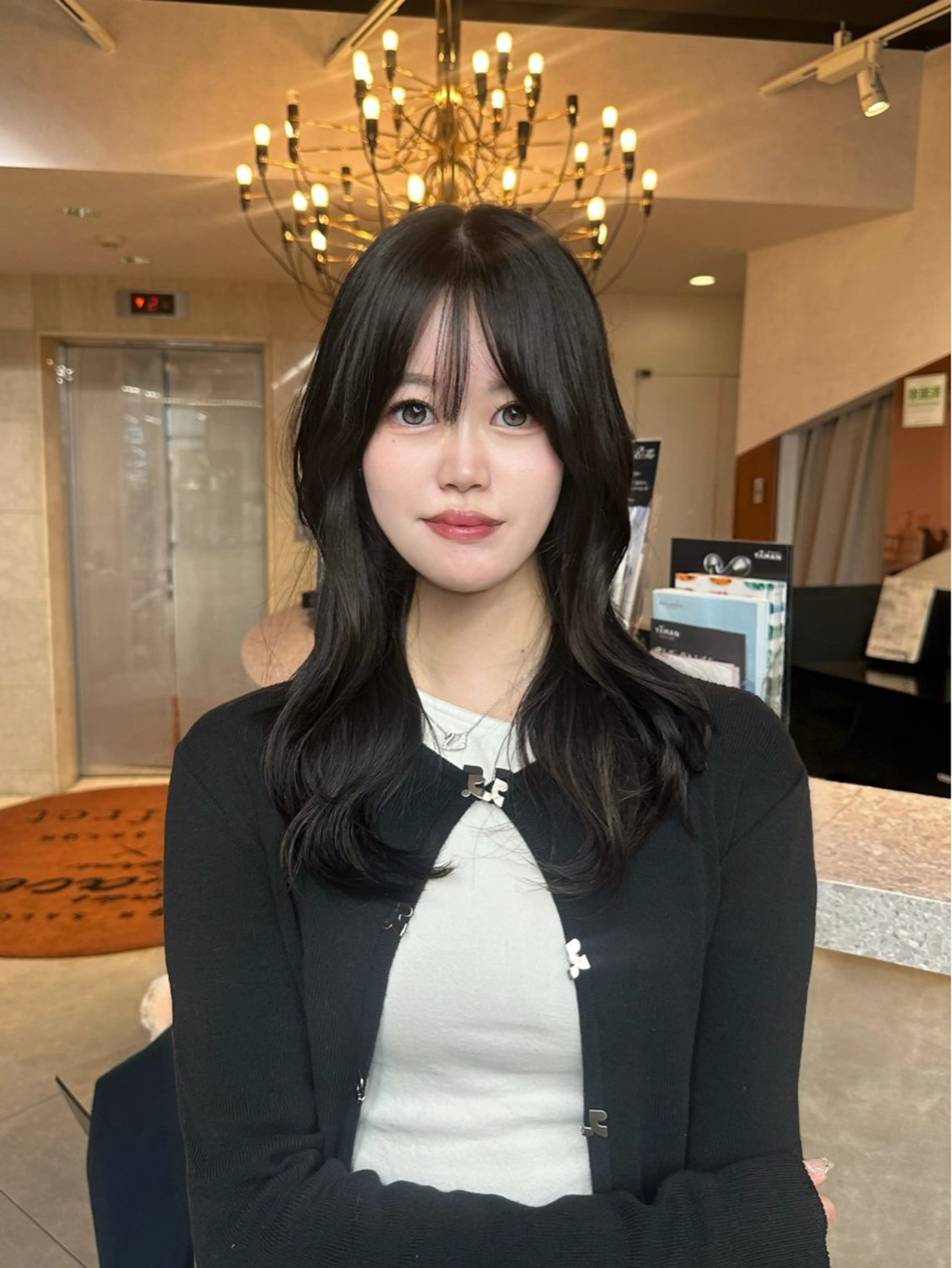 ロング カラー カット ヘアカラー トリートメント 韓国/レイヤー/ 透明感🩶ひかる🩶のヘアスタイル