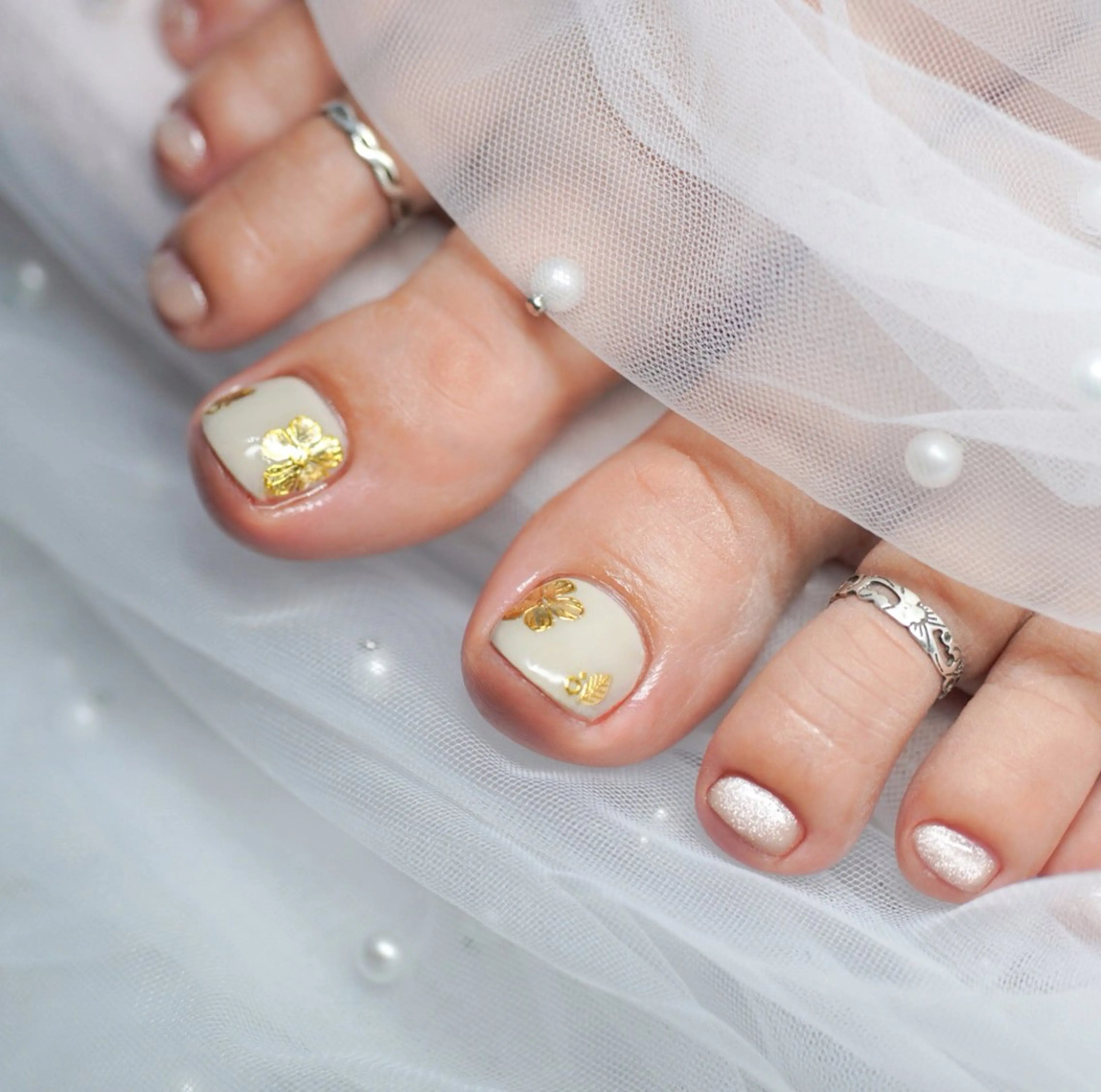 ミディアム フットネイル Re nail所属・Re nailのネイルデザイン