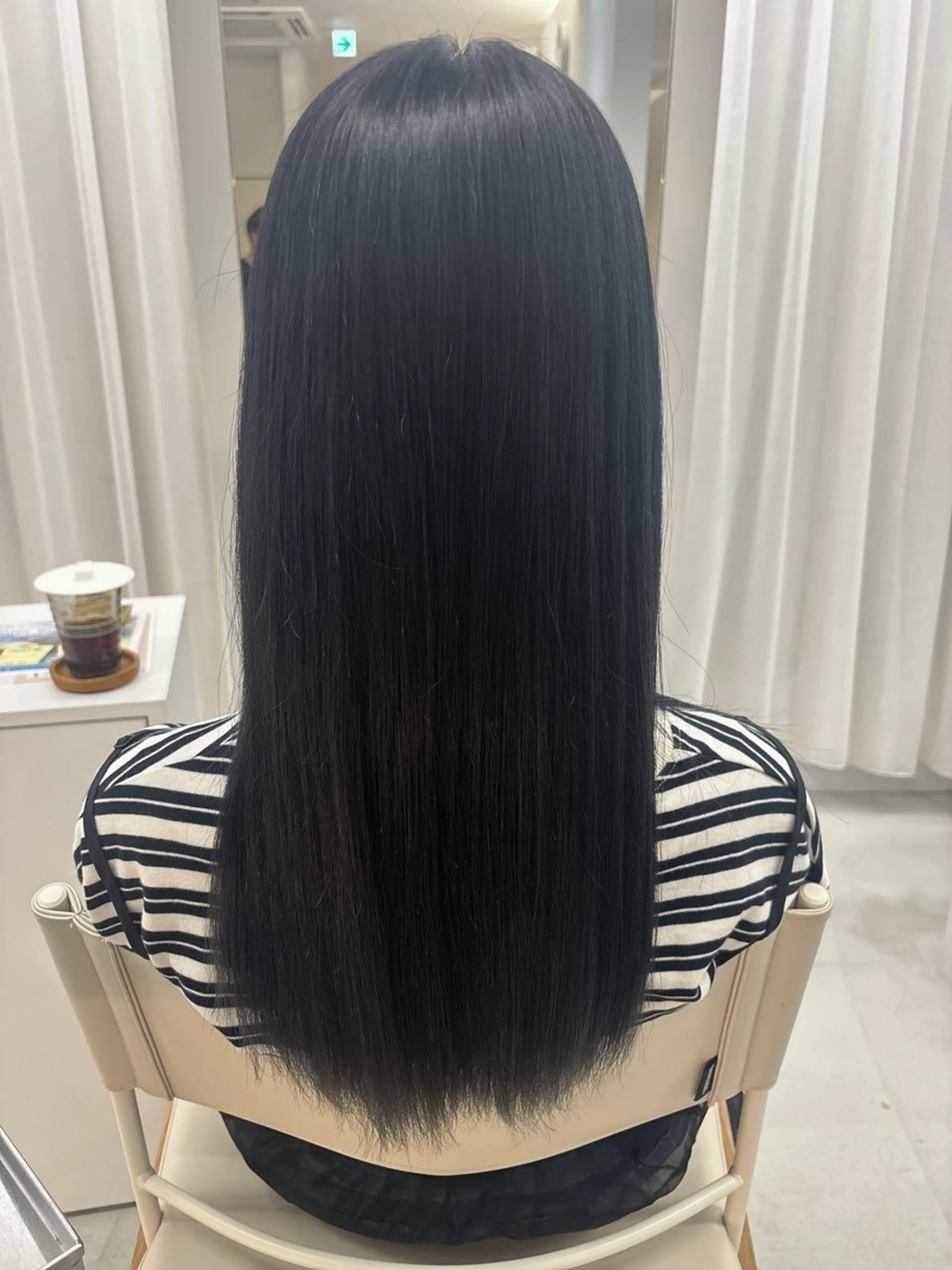 カラー 黒髪 ブルーカラー ブルーブラック 艶髪/ハイトーン/ 透明感/maayaのヘアスタイル