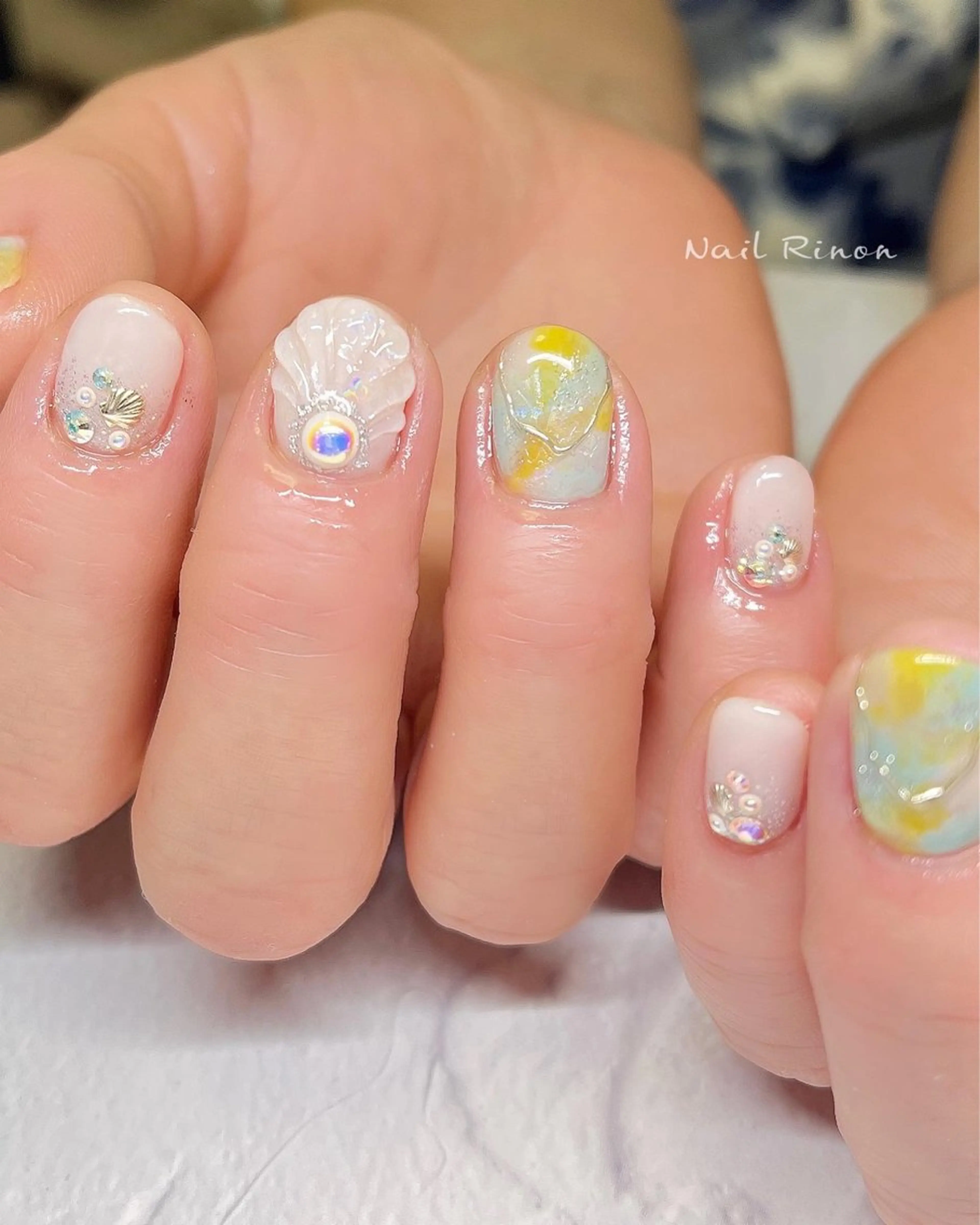 ネイル 夏ネイル ハンドネイル Nail Rinonのネイルデザイン