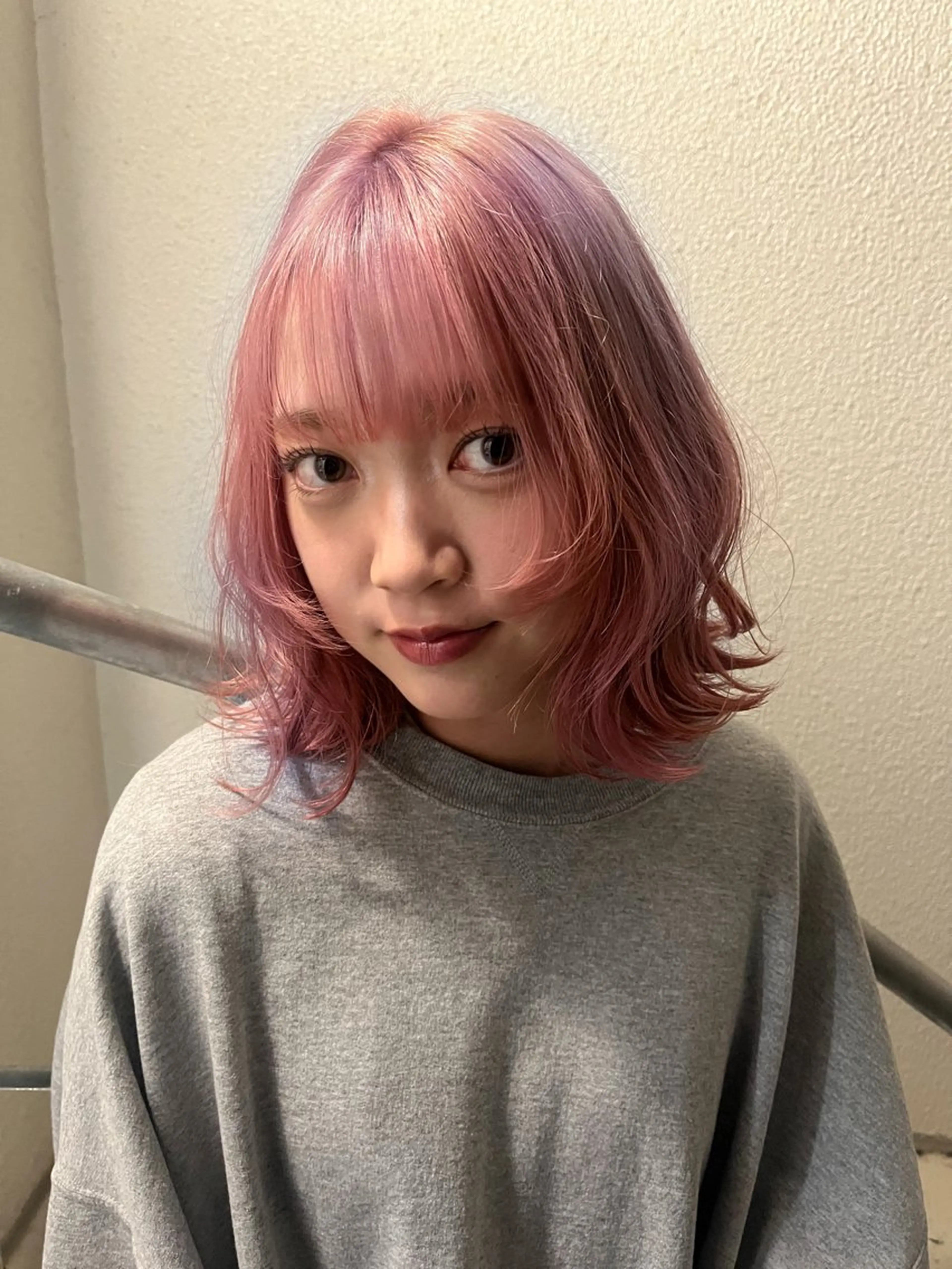 ミディアム ヘアカラー パーマ/オリーブ/ 酸性ストレート/ゆなのヘアスタイル