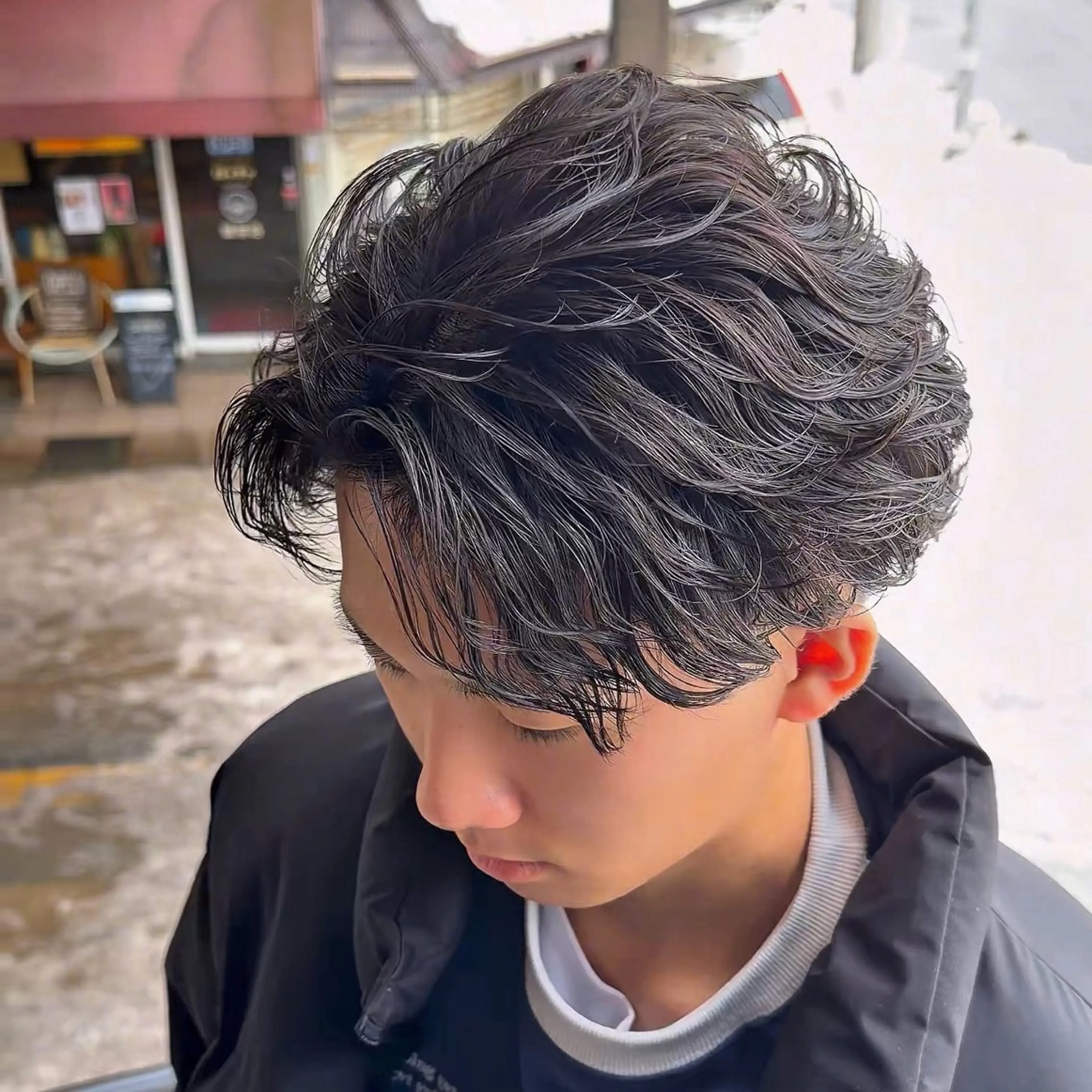 パーマ メンズ フェザーパーマ メンズパーマ カット ヘアカラー パーマ yori所属・メンズパーマ/メンズ カット/たばたよしきのヘアスタイル