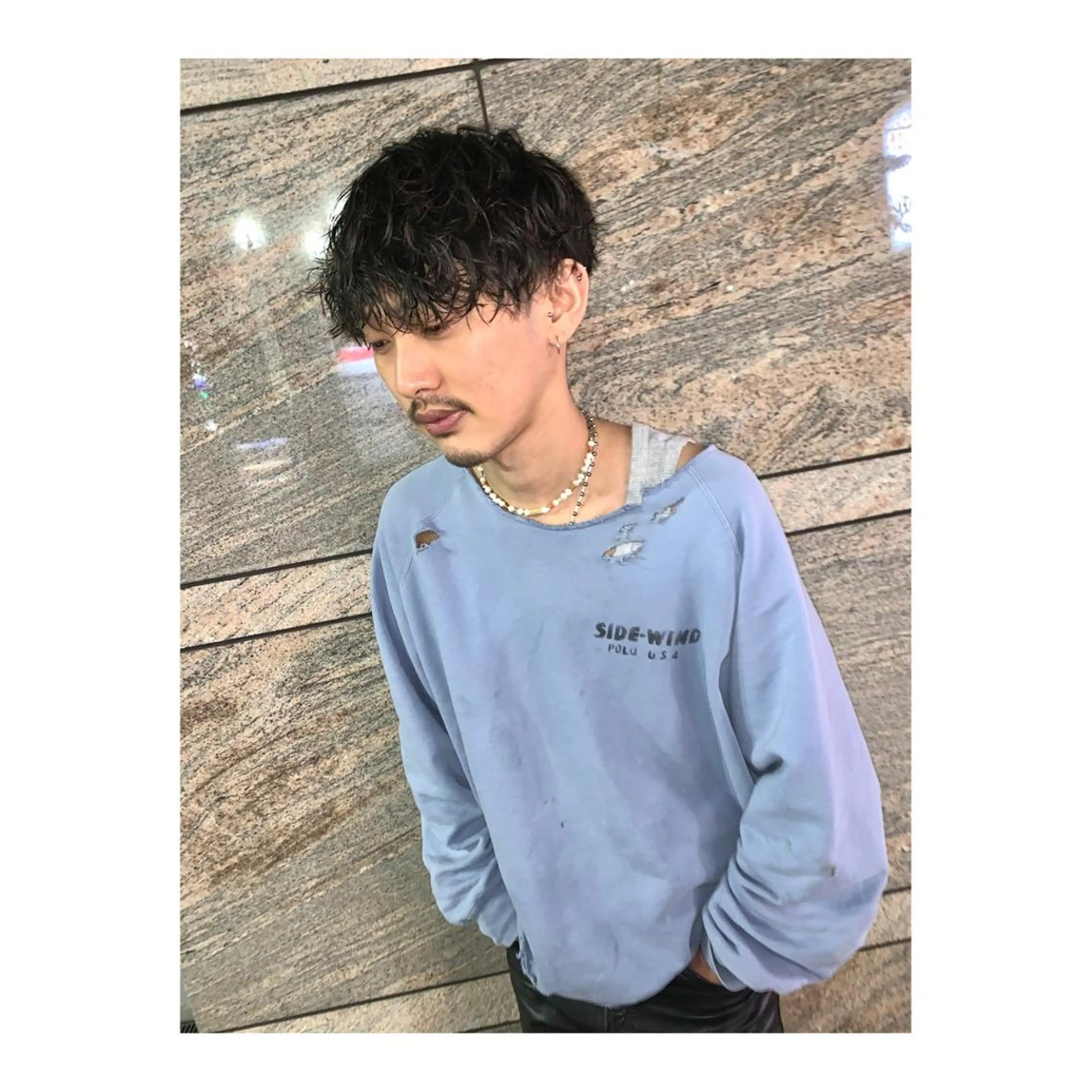 ショート パーマ メンズ ange☞ soutaのヘアスタイル