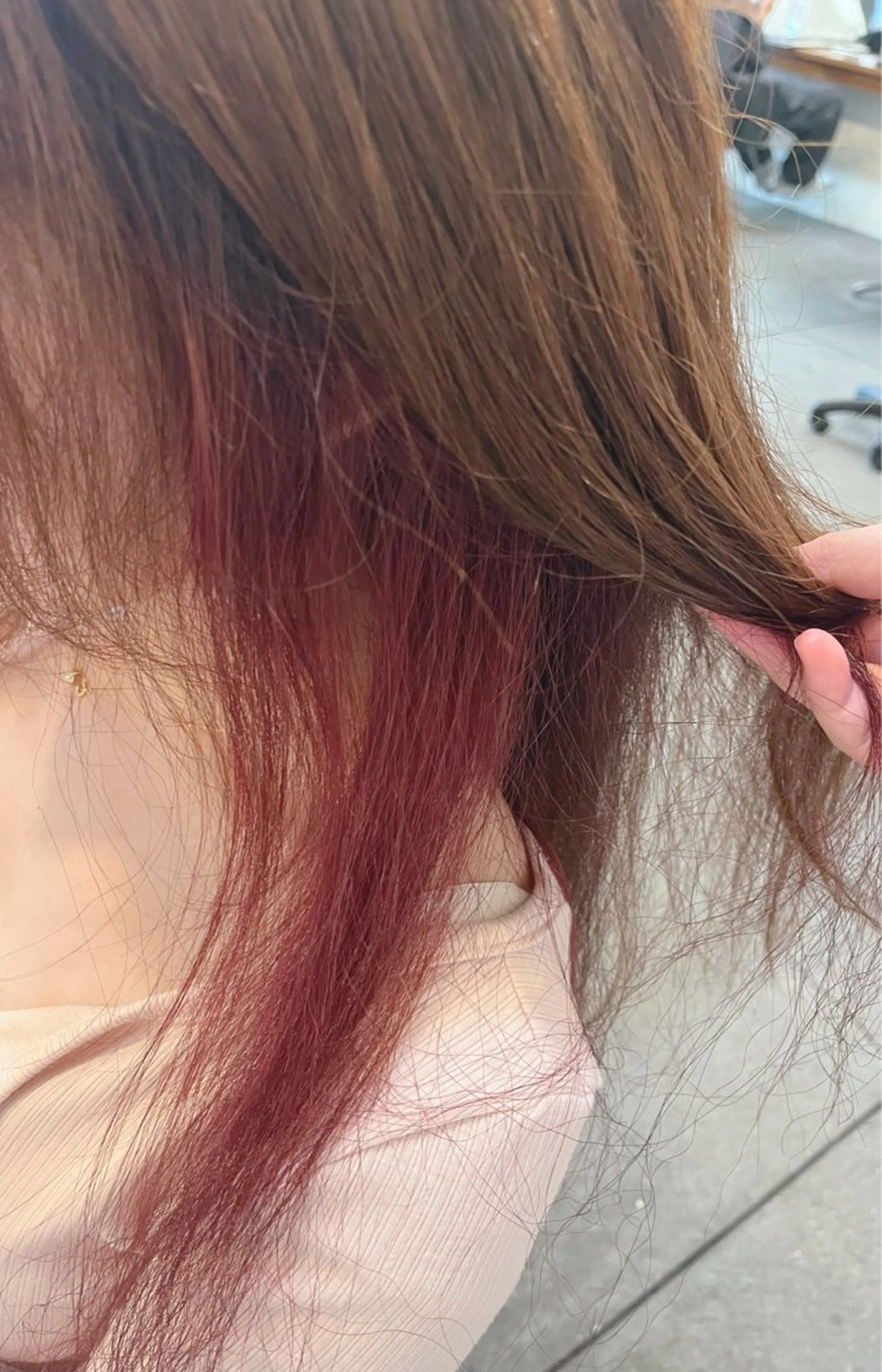 ロング カラー ヘアカラー トリートメント 丸山 菜々子のヘアスタイル