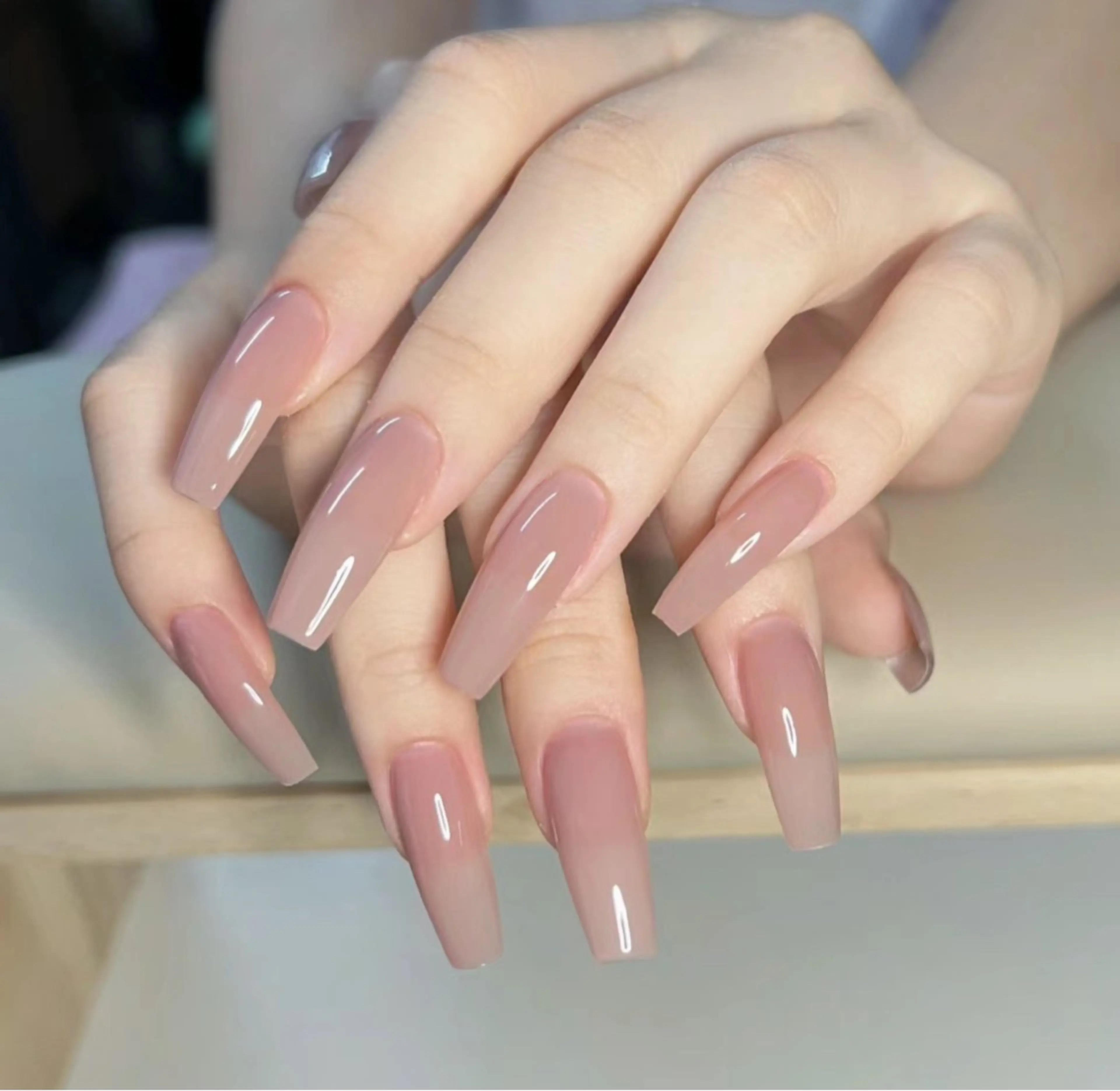 ワンカラー+チップ長さ出しの写真