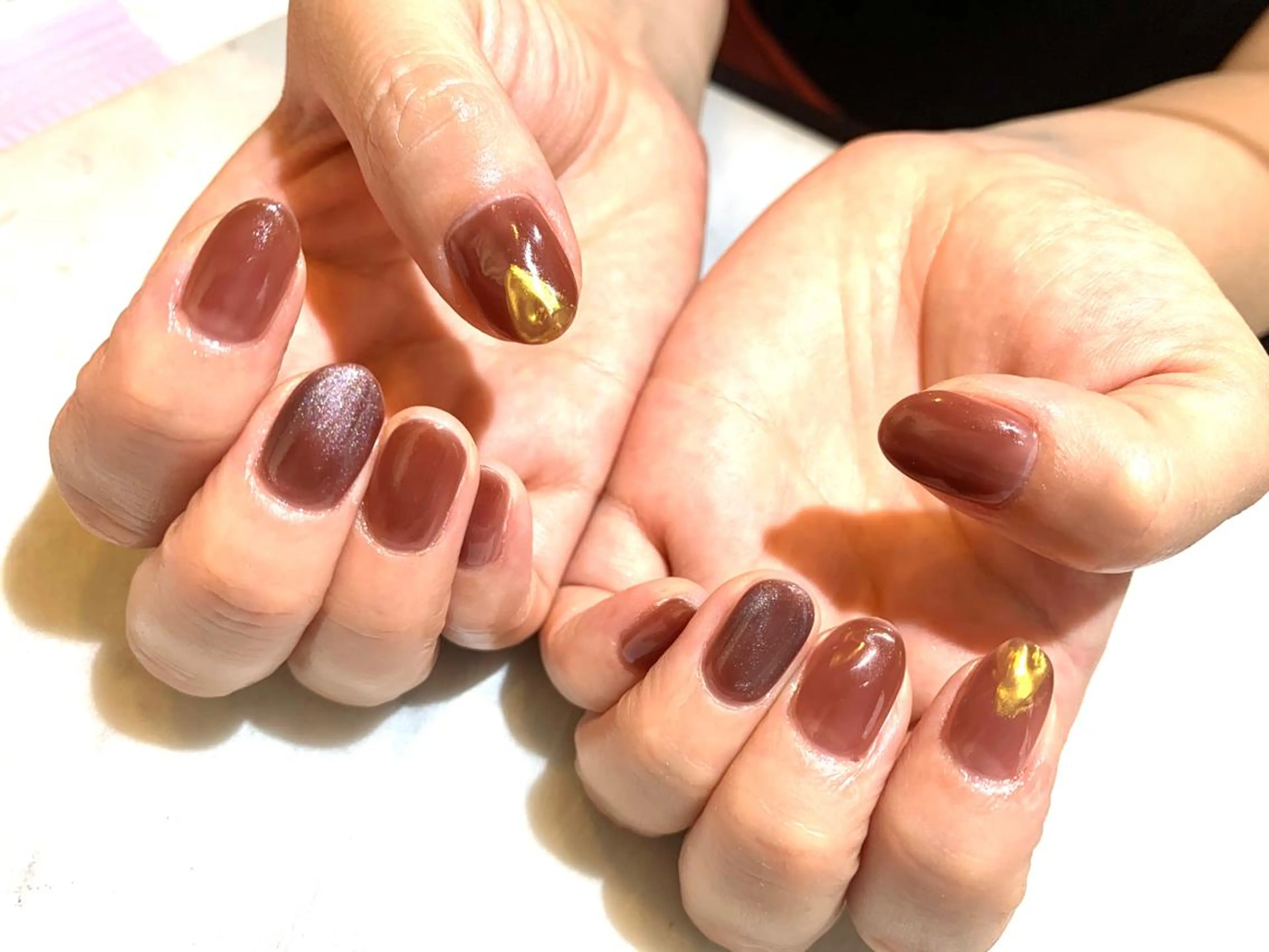 ネイル アートネイル ワンカラーネイル 水戸 彩夏のネイルデザイン