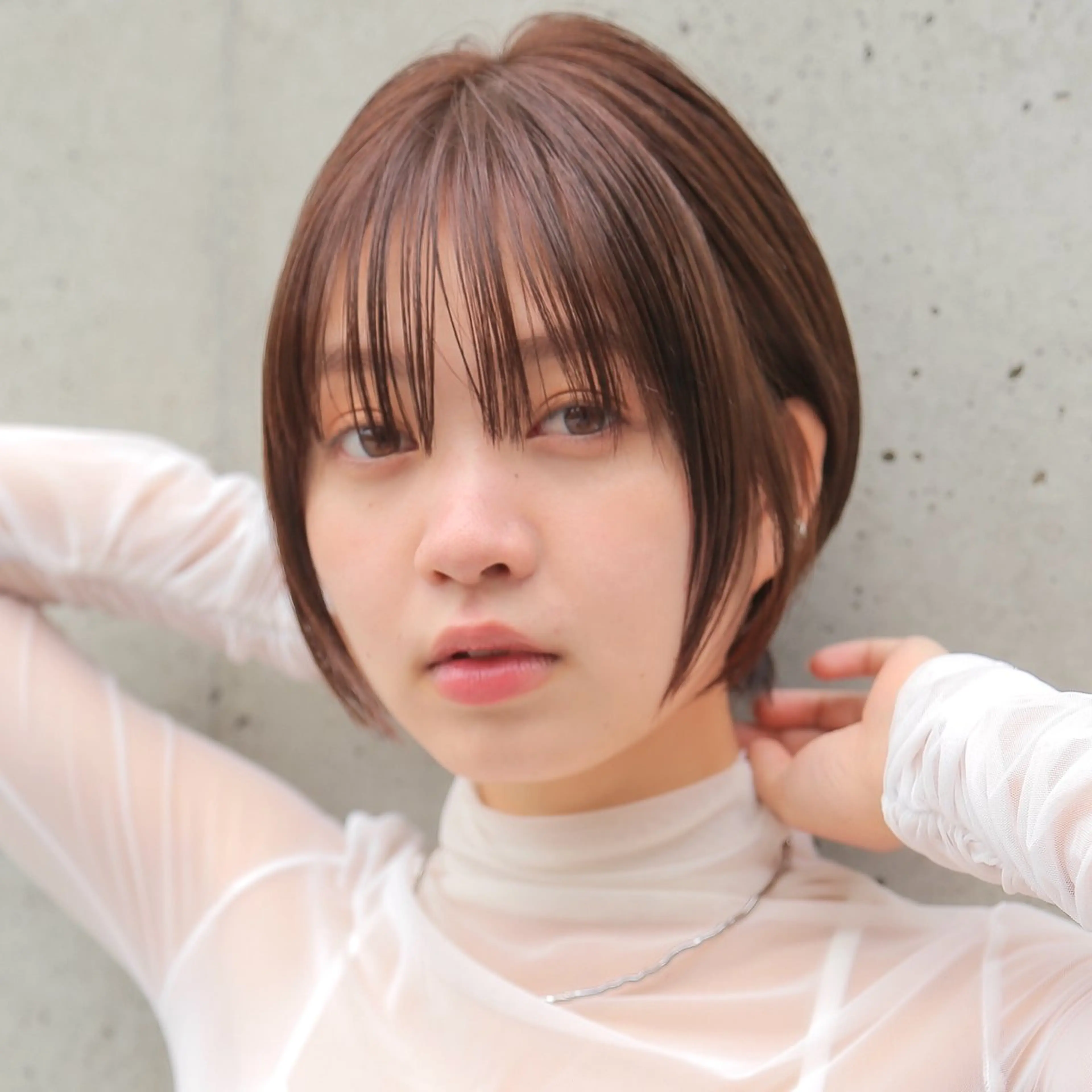 🫧もっと透明感を🫧カット＋ブリーチなしダブルカラー+トリートメントの写真