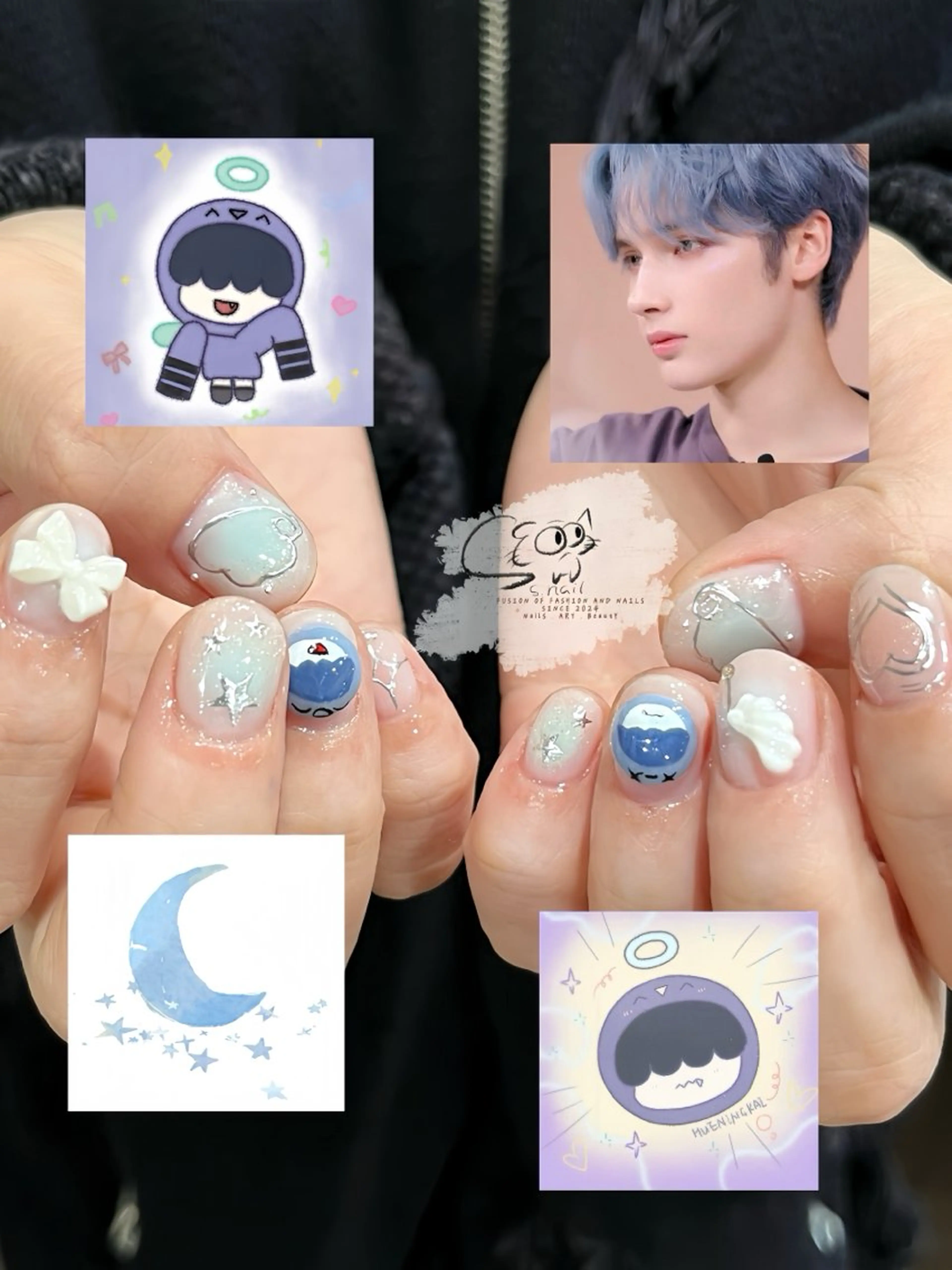 ネイル フレンチネイル ジェルネイル キラキラネイル ラメ(グリッター) マグネットネイル ハンドネイル S.nail所属・S.nail _のネイルデザイン
