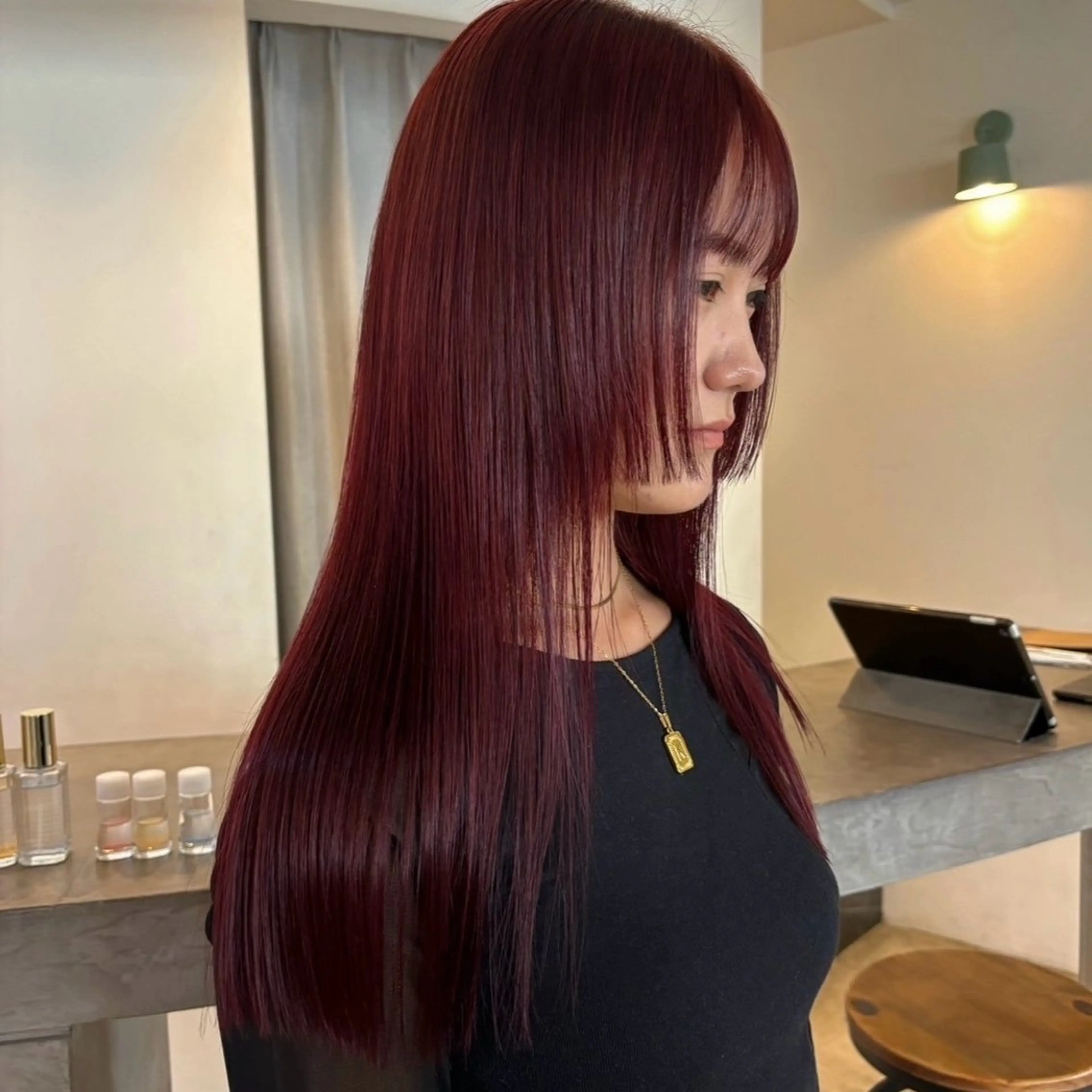 カラー レッドカラー 髪質改善 FILMS /香楓のヘアスタイル