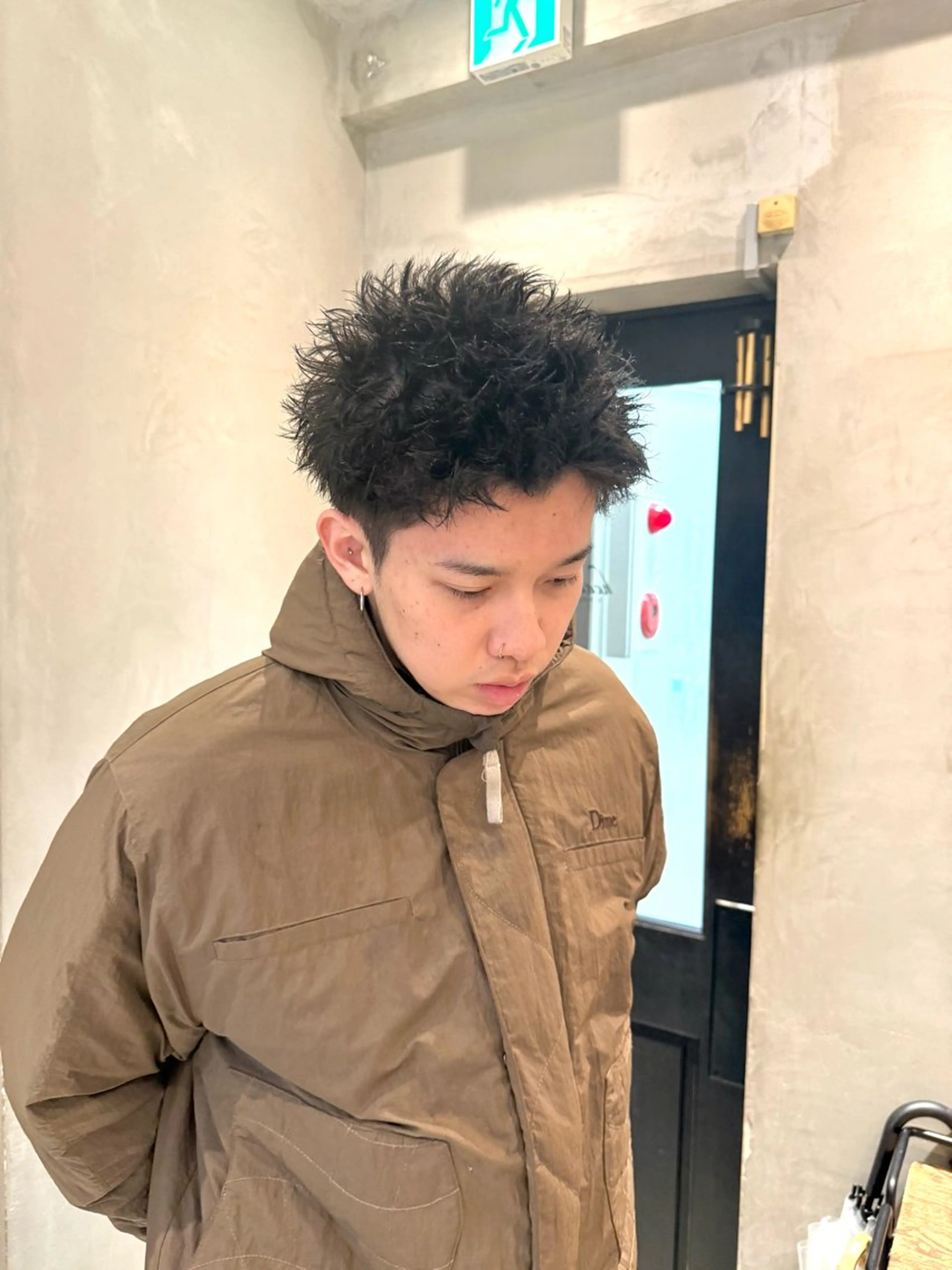 ショート パーマ メンズ メンズパーマ スパイキーショート ショートヘア カット パーマ heavenly by HAVANA新宿所属・メンズショート/ピン パーマ/新宿/フウガのヘアスタイル