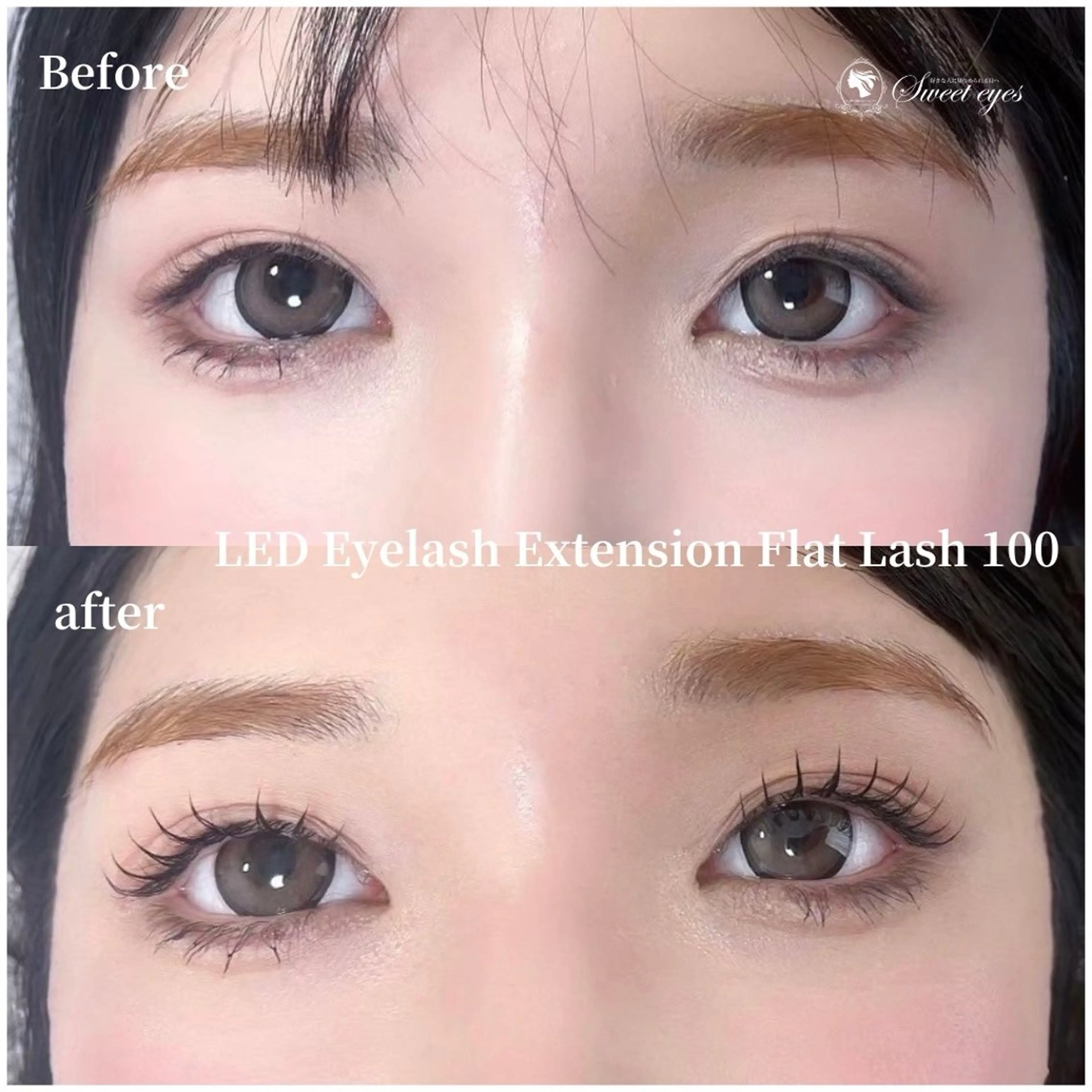 マツエク・マツパ フラットラッシュ ナチュラル マツエク Sweeteyes 金山店のマツエク・マツパデザイン