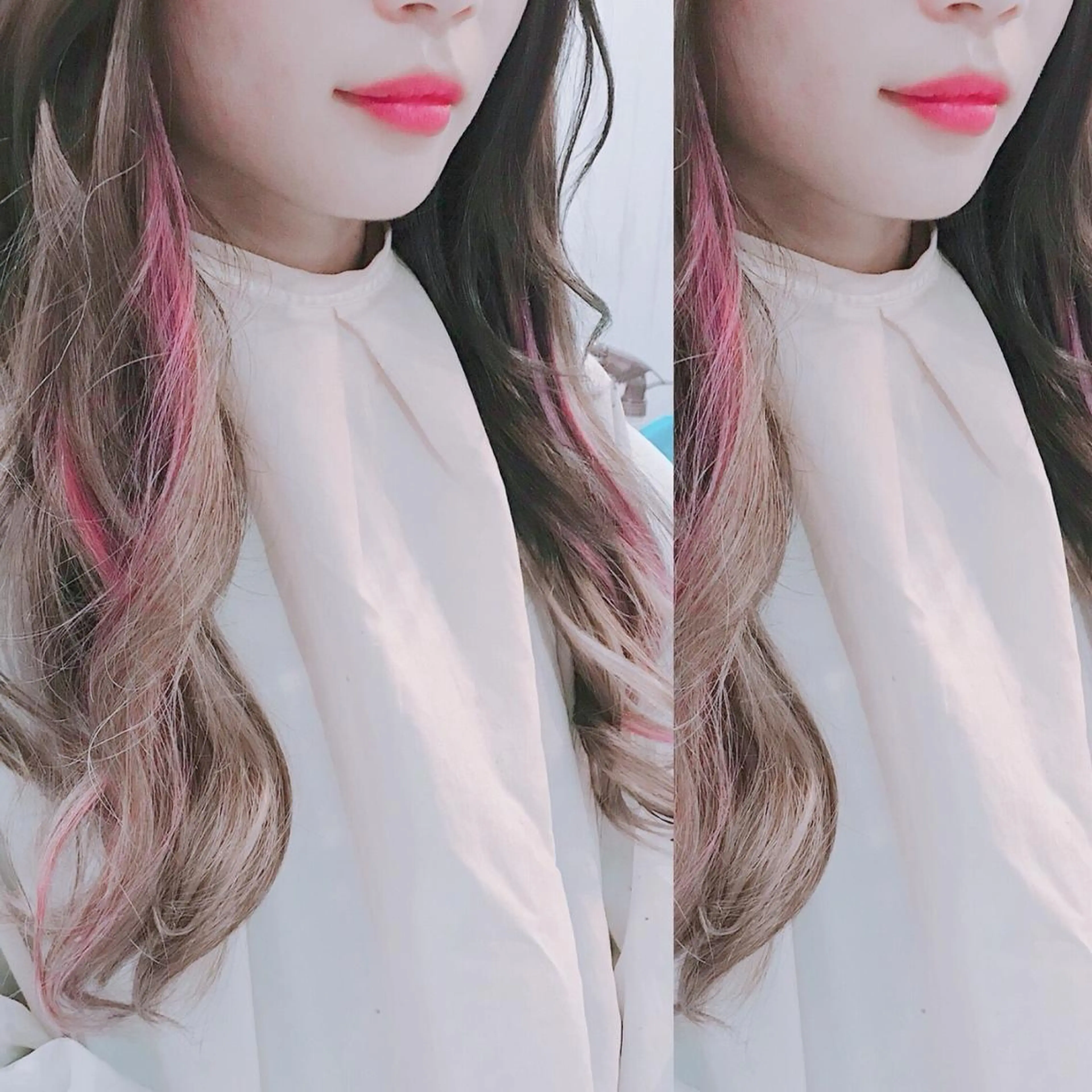 ロング カラー チビ編み込みエクステ シールEXどぅ〜すのヘアスタイル