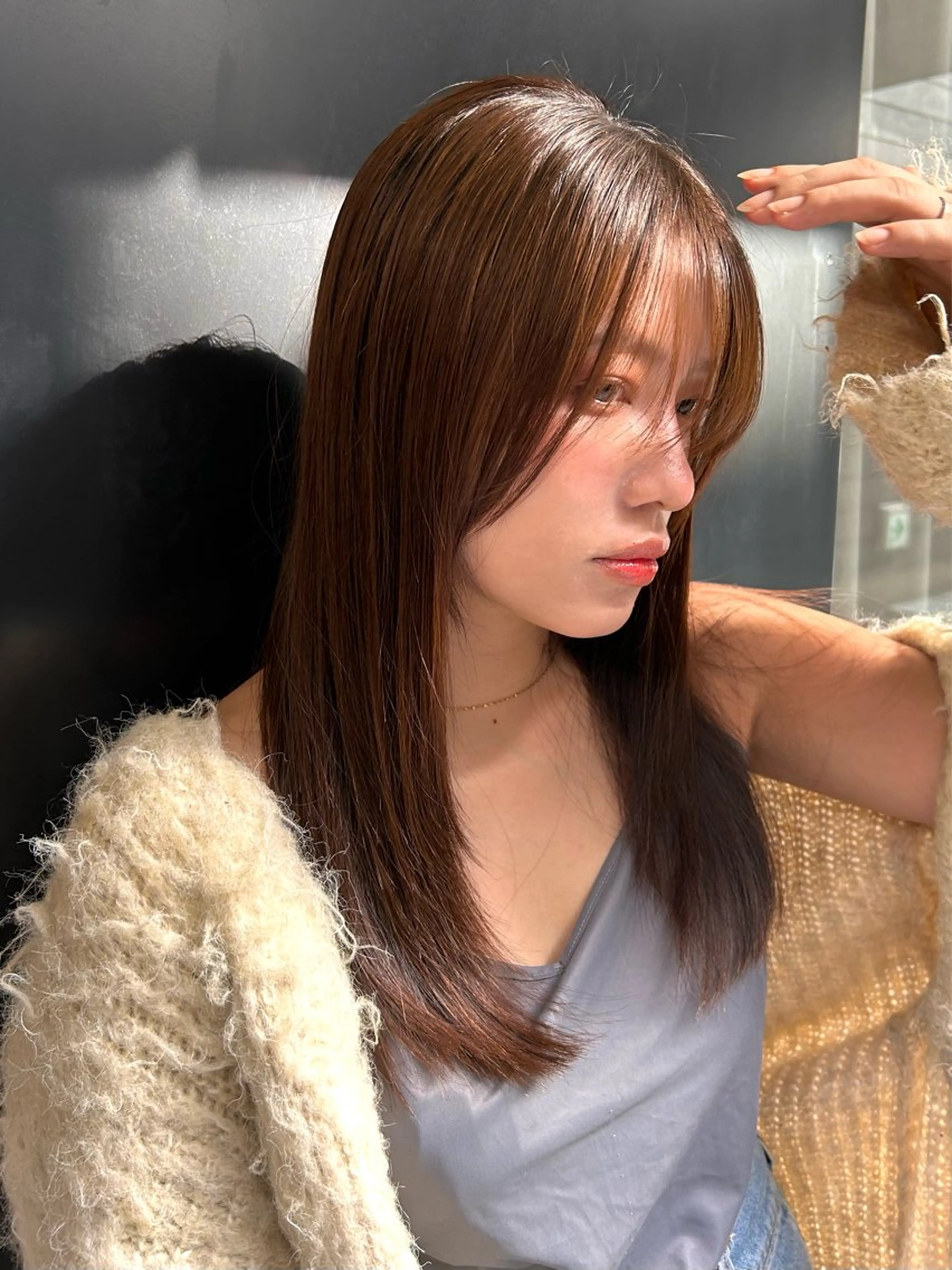 ロング カラー うざバング 透明感/ダブルカラー /kazui🐈のヘアスタイル