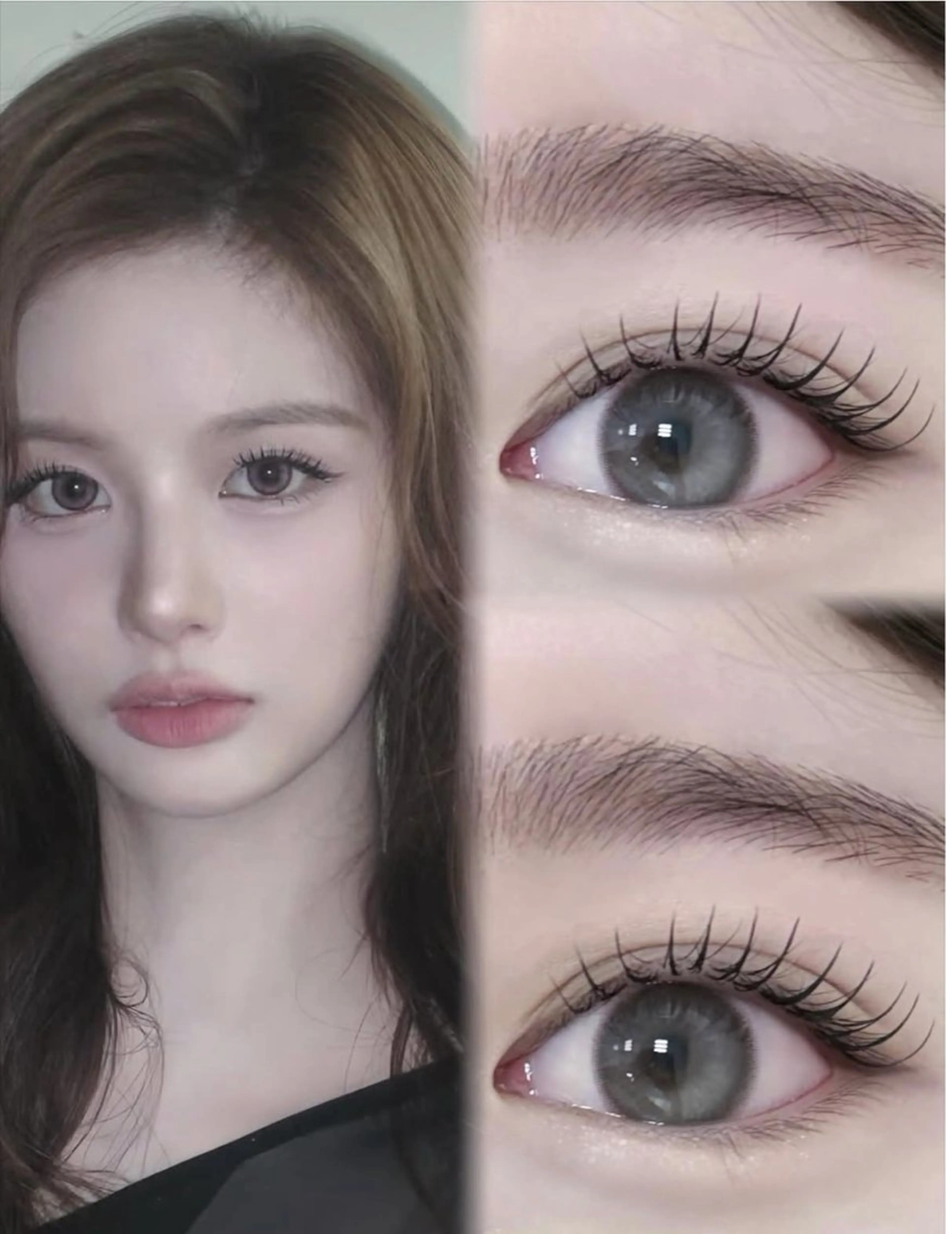 🩶デザイン選べるマツエク100本（フラットラッシュ）束感コーティング付き🫧の写真