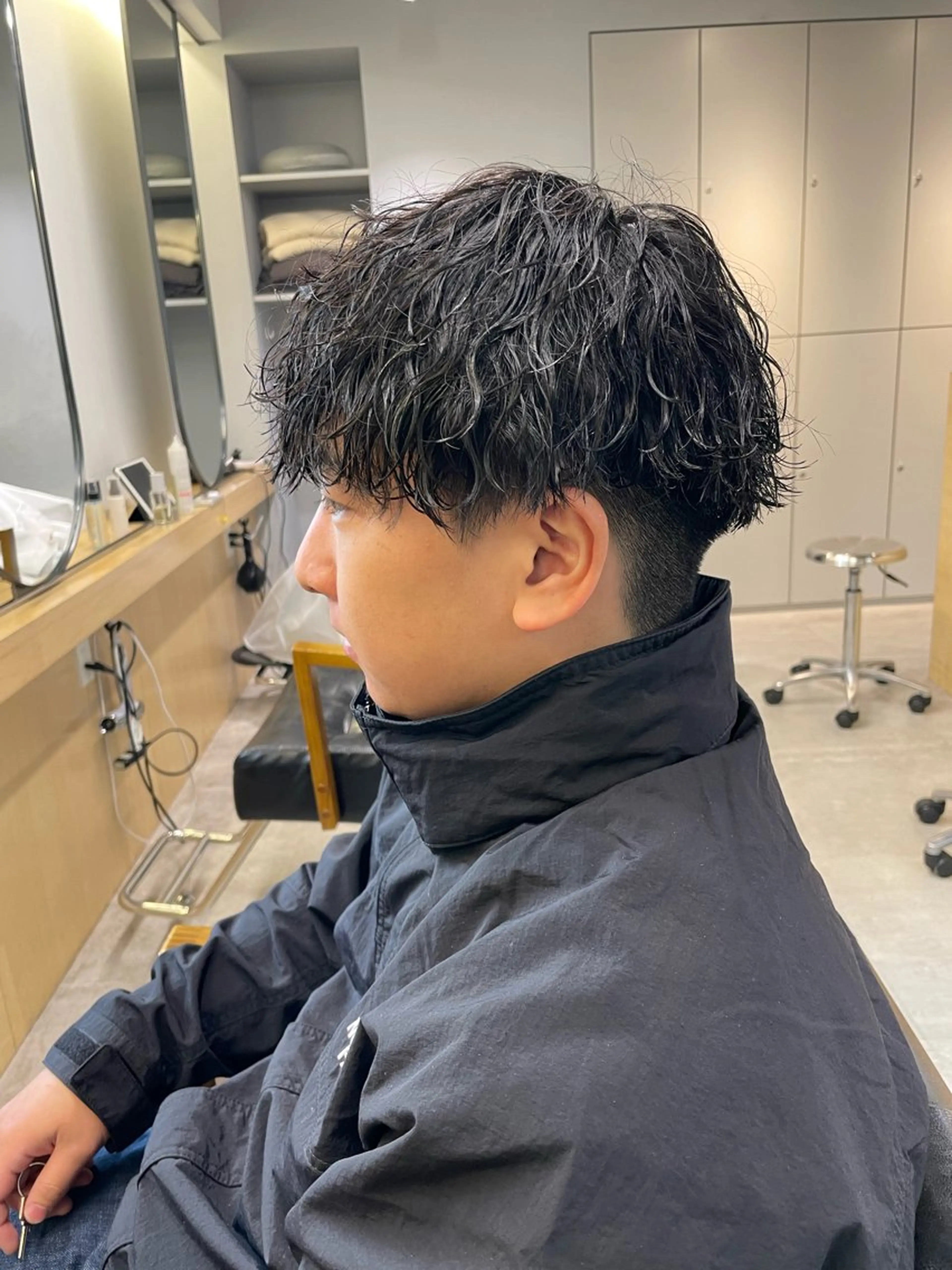 ショート パーマ メンズ カット パーマ マエダ リョウのヘアスタイル