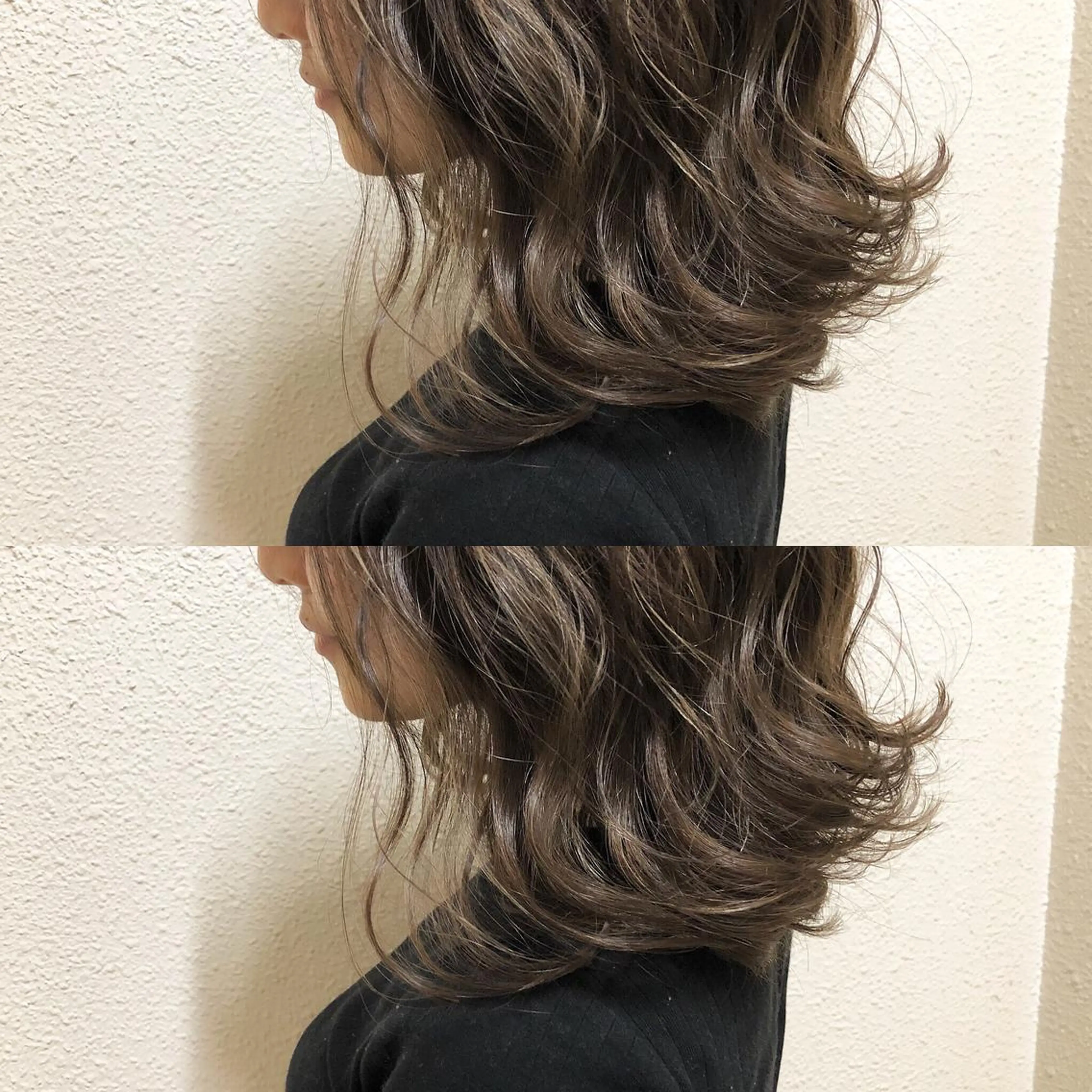 ミディアム カラー カット ヘアカラー ツキノキ ミナのヘアスタイル