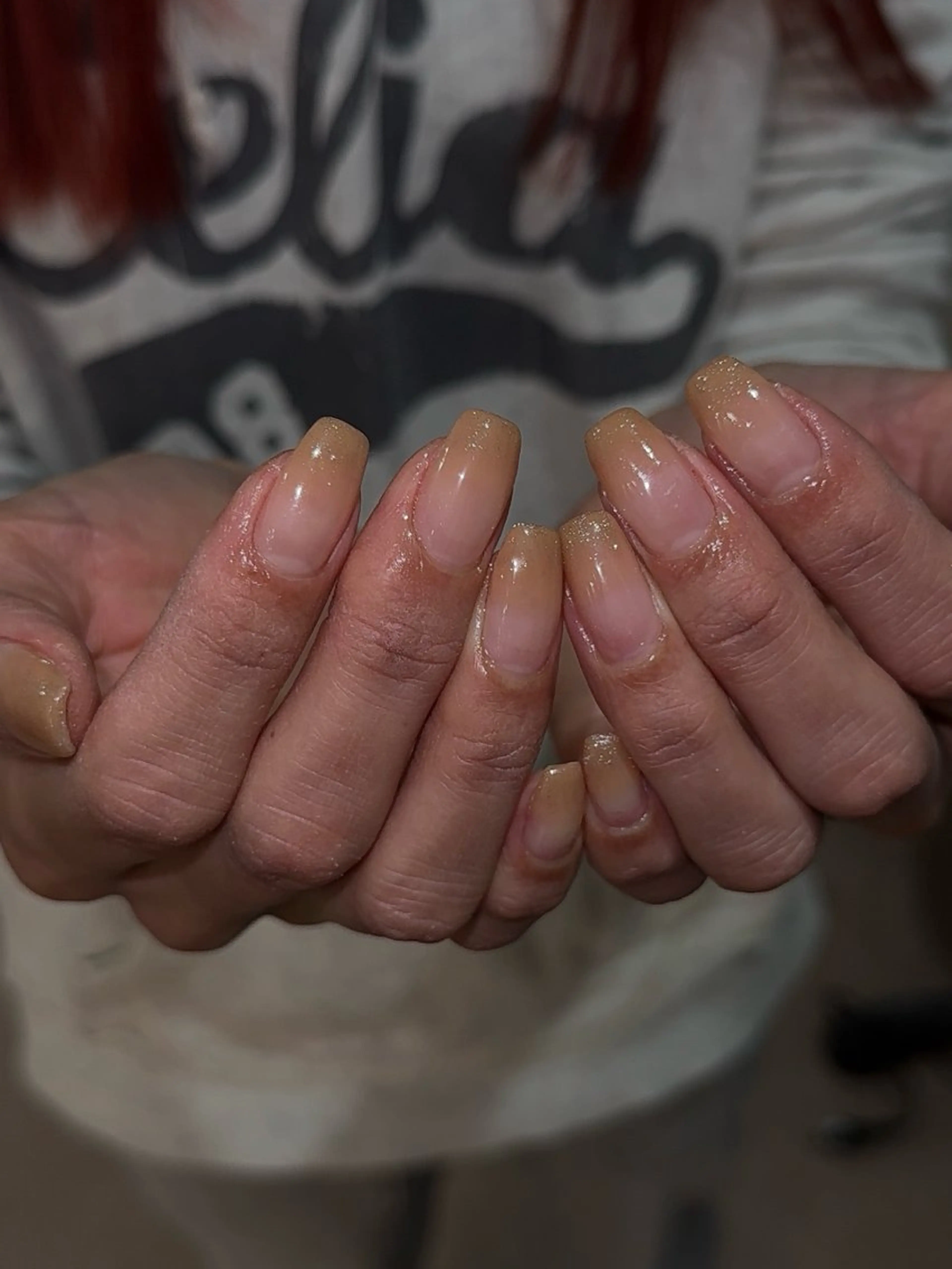 ネイル ラメ(グリッター) ハンドネイル ハンドケア Nail salon K　momoのネイルデザイン