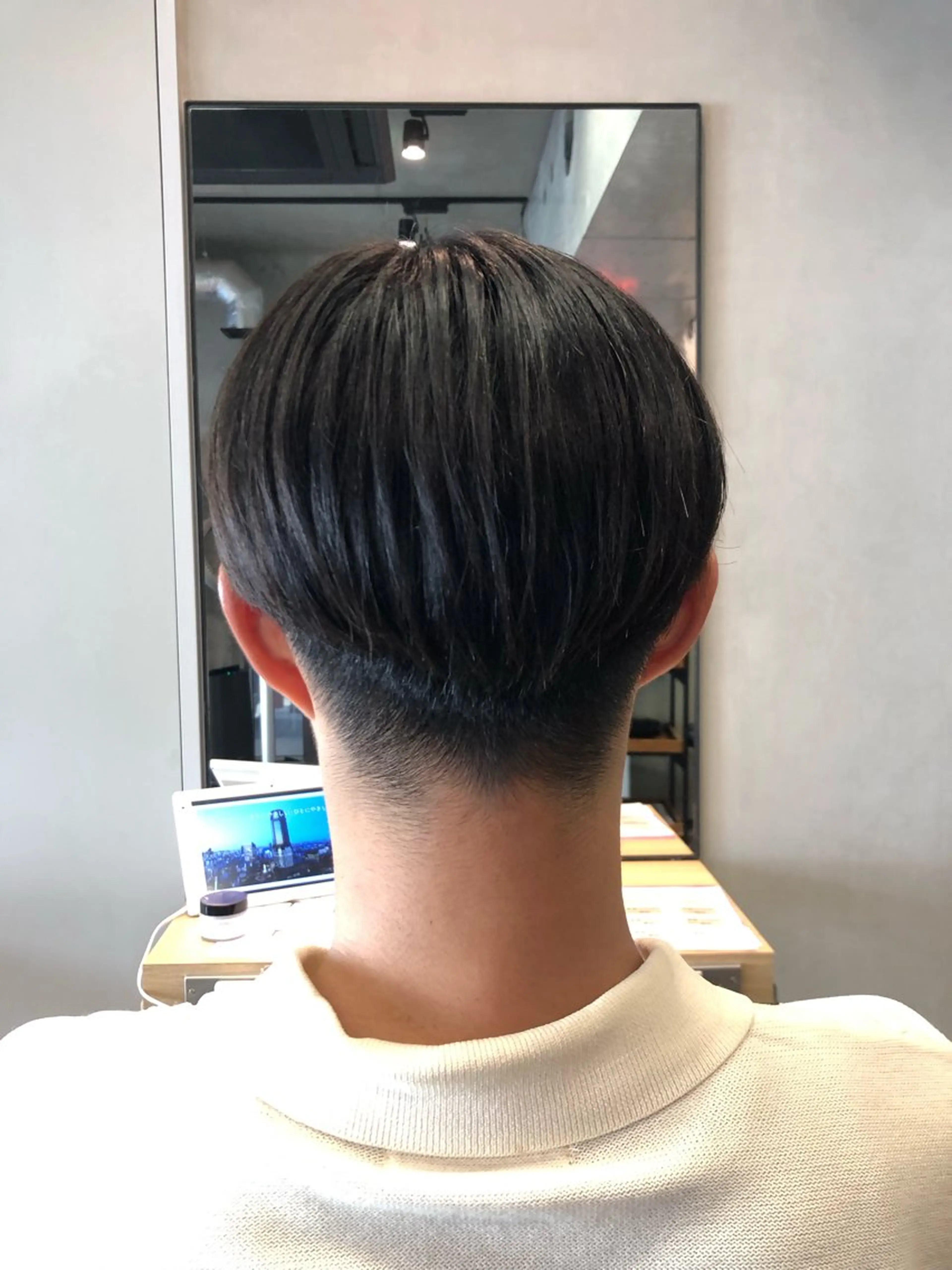 メンズ マッシュ 刈り上げ 🎀縮毛矯正.暗髪 .艶髪🩶ちひろのヘアスタイル