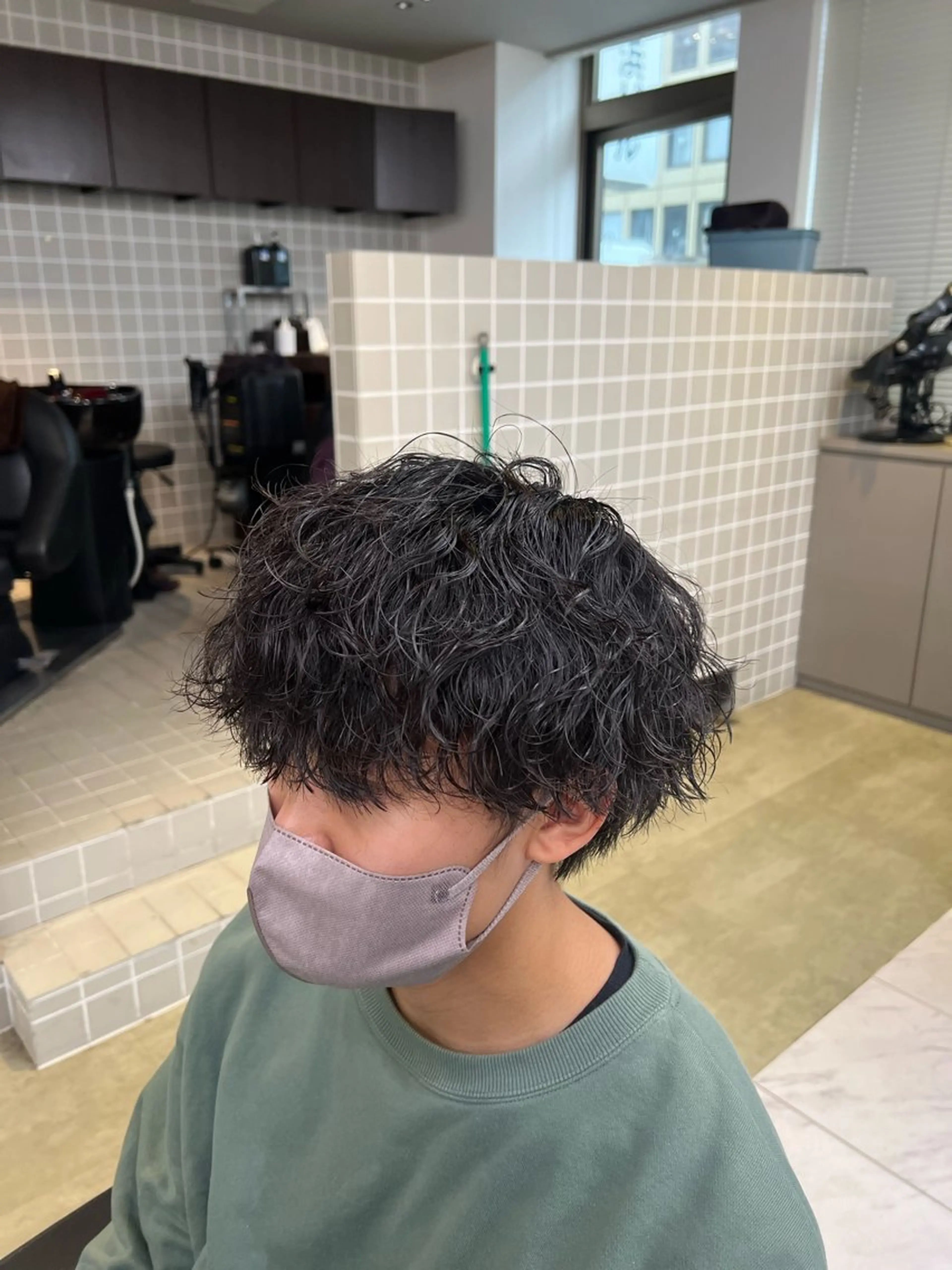 ショート カラー パーマ メンズ カット パーマ 韓国レイヤーカット /REIのヘアスタイル