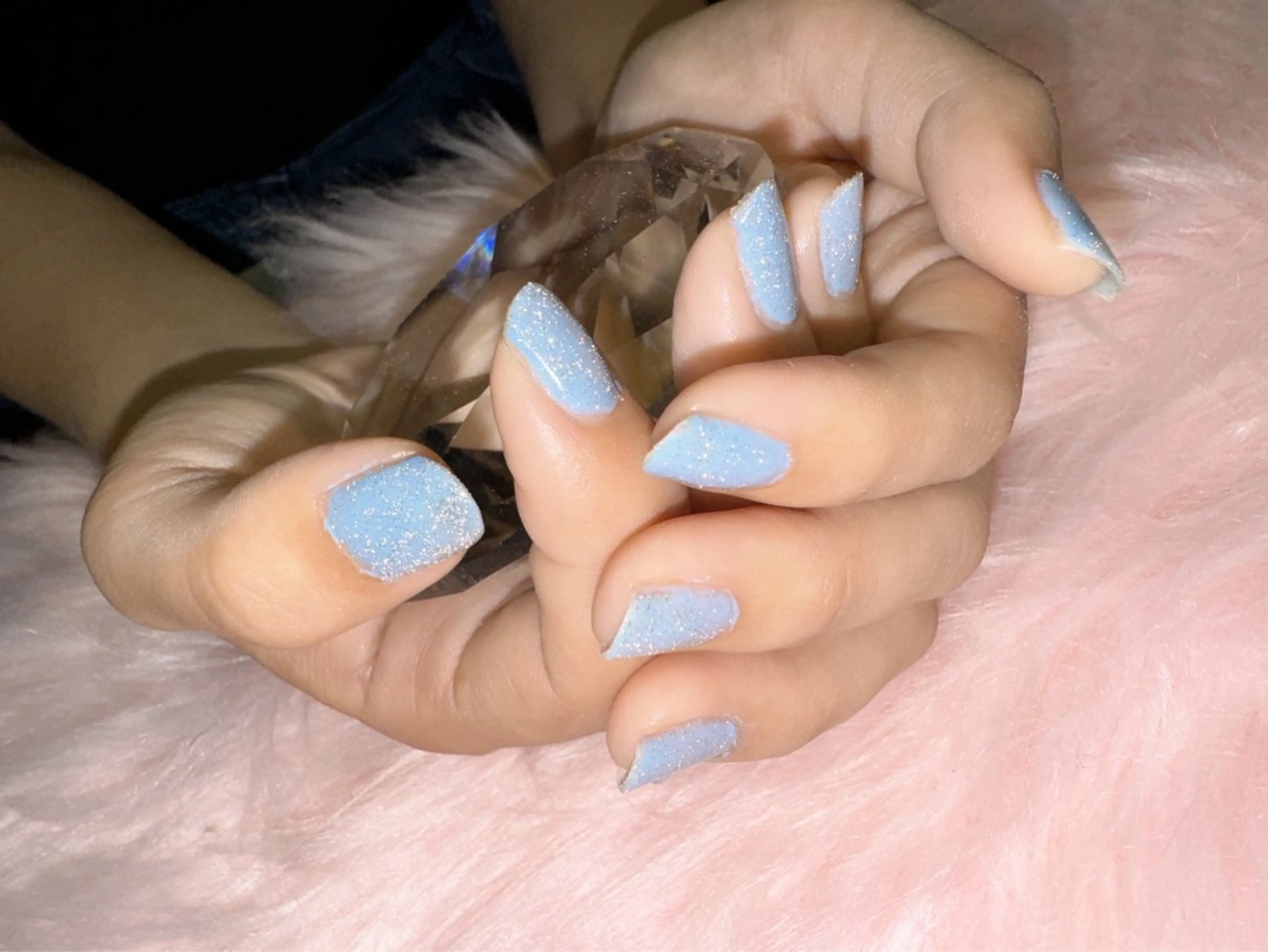 ネイル フラッシュネイル ラメ(グリッター) ワンカラーネイル ハンドネイル ハンドケア クーペアセック あやののネイルデザイン