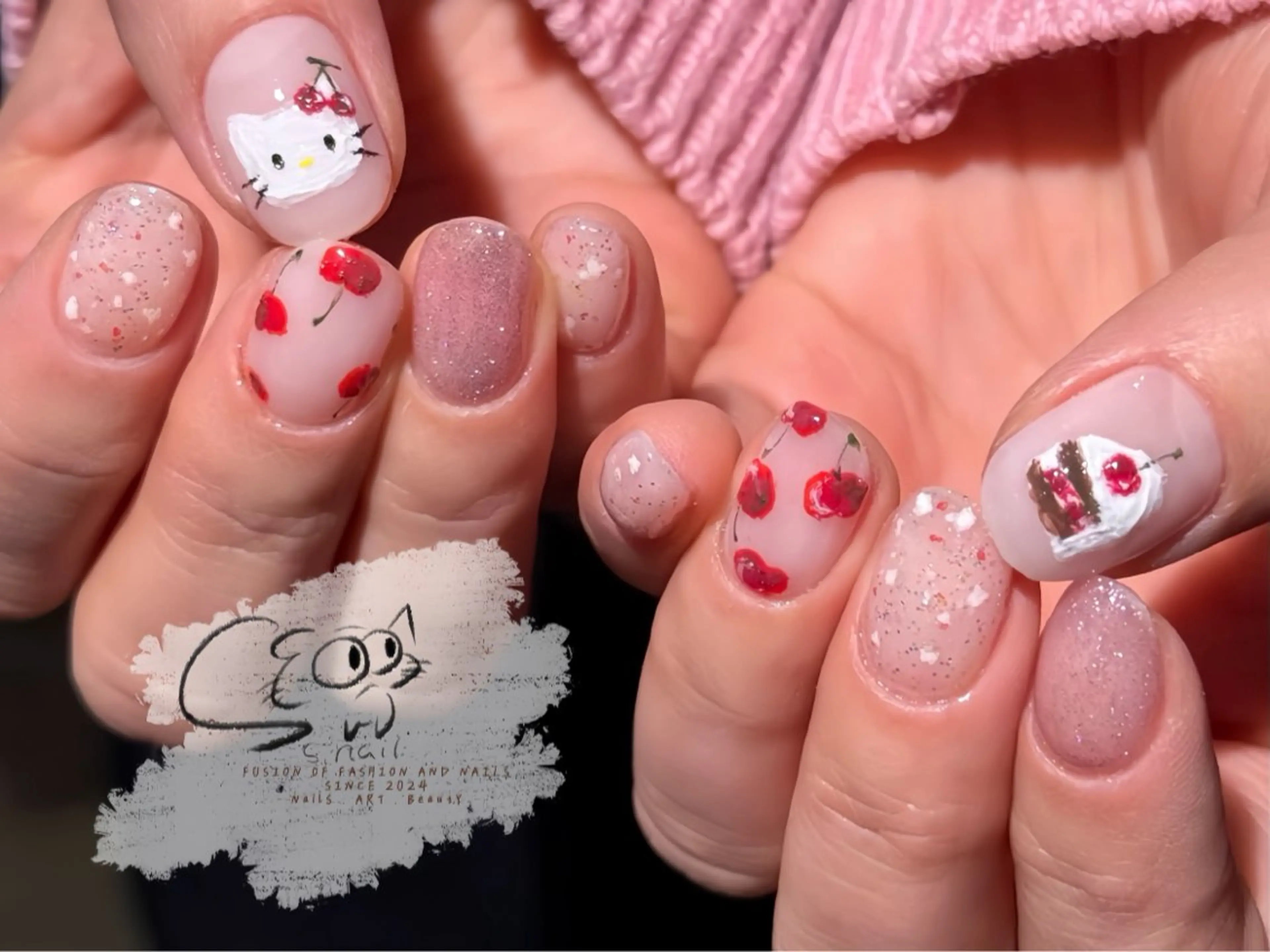 ネイル フレンチネイル ジェルネイル キラキラネイル ラメ(グリッター) マグネットネイル ハンドネイル S.nail所属・S.nail _のネイルデザイン